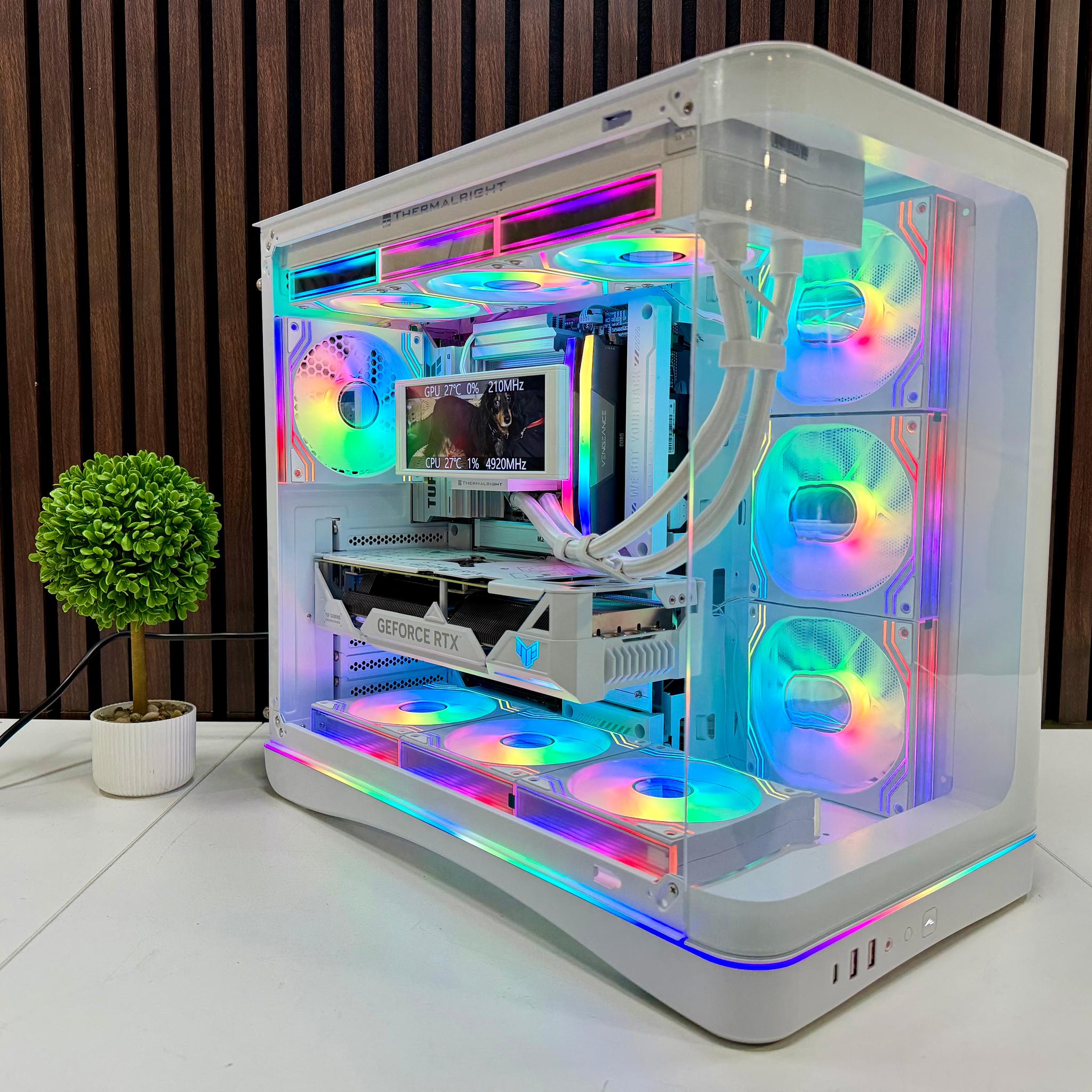 RTX 4070 TI Super BTF | Ryzen 9700X | 32GB DDR5 | 2TB M.2 | 850 Watt Gold PSU | LCD AIO