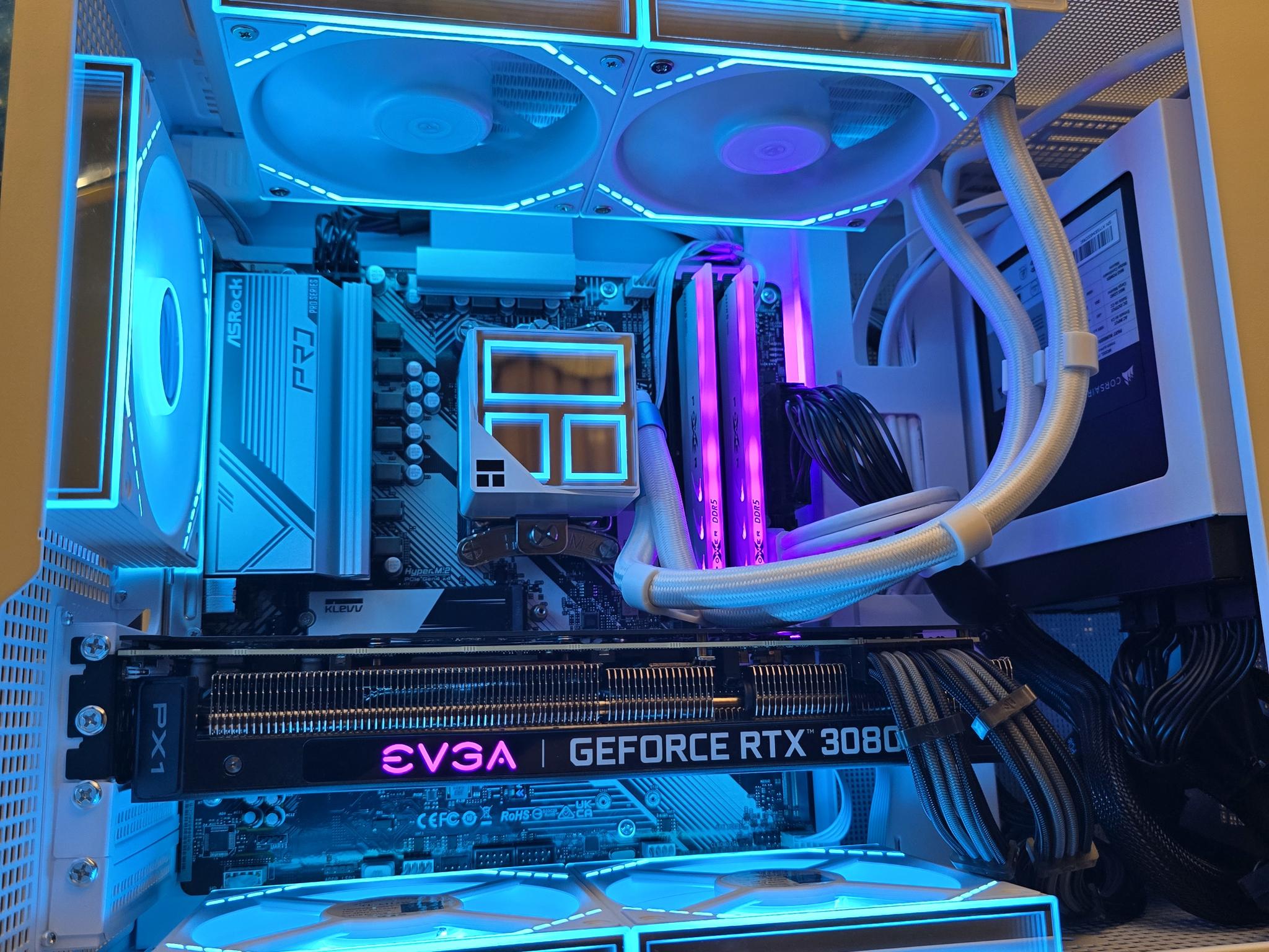 ⚪️🟣1440P SSF AM5 PC | RTX 3080 OC | RYZEN 5 7600x | 32GB RAM | Asus AP201🟣⚪️