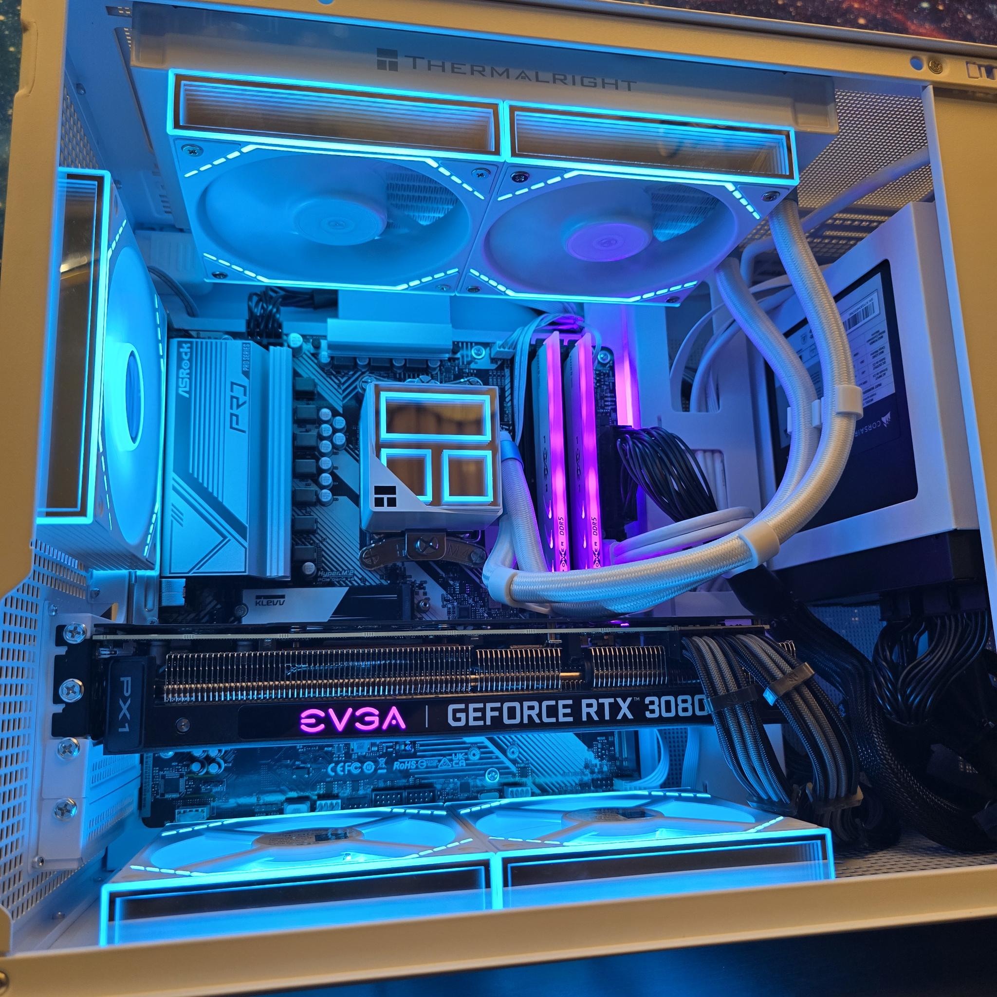 ⚪️🟣1440P SSF AM5 PC | RTX 3080 OC | RYZEN 5 7600x | 32GB RAM | Asus AP201🟣⚪️