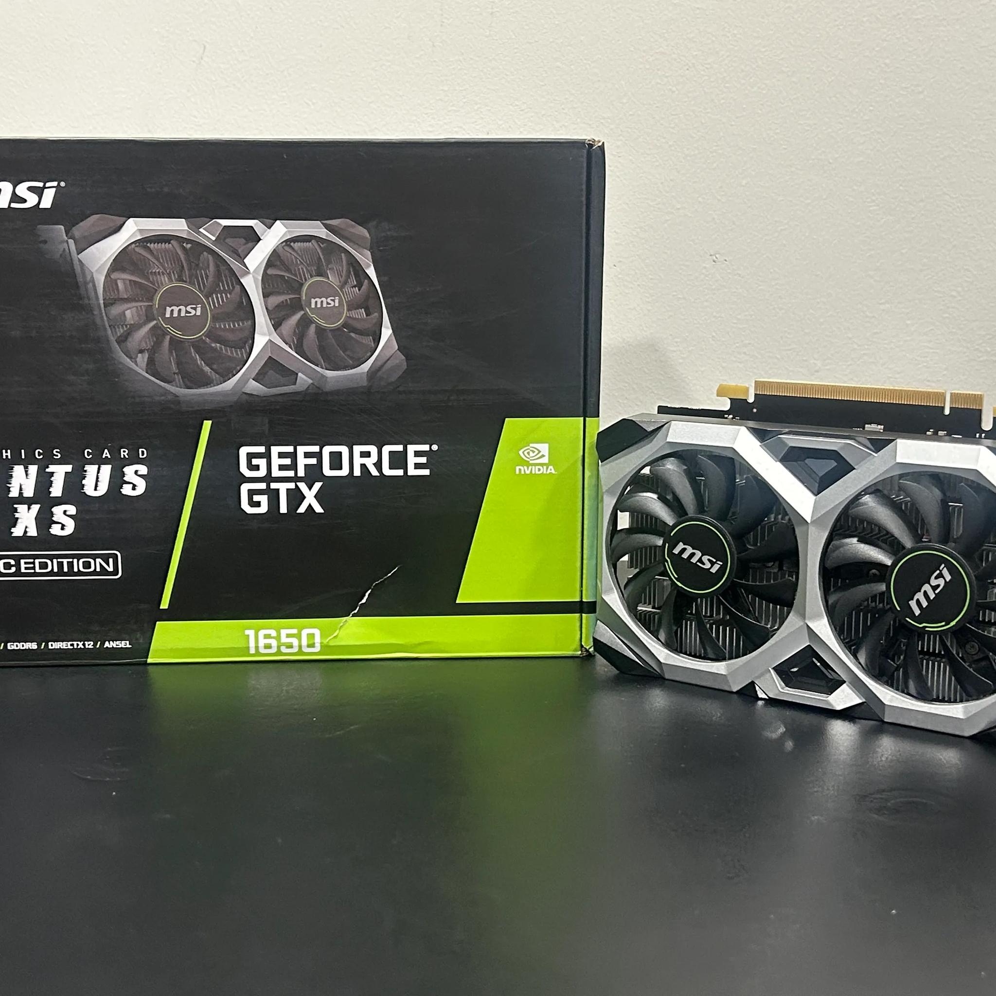 MSI NVIDIA GTX 1650 VENTUS OC EDITION 4GB GDRR6 GRAPHICS CARD WITH BOX!!