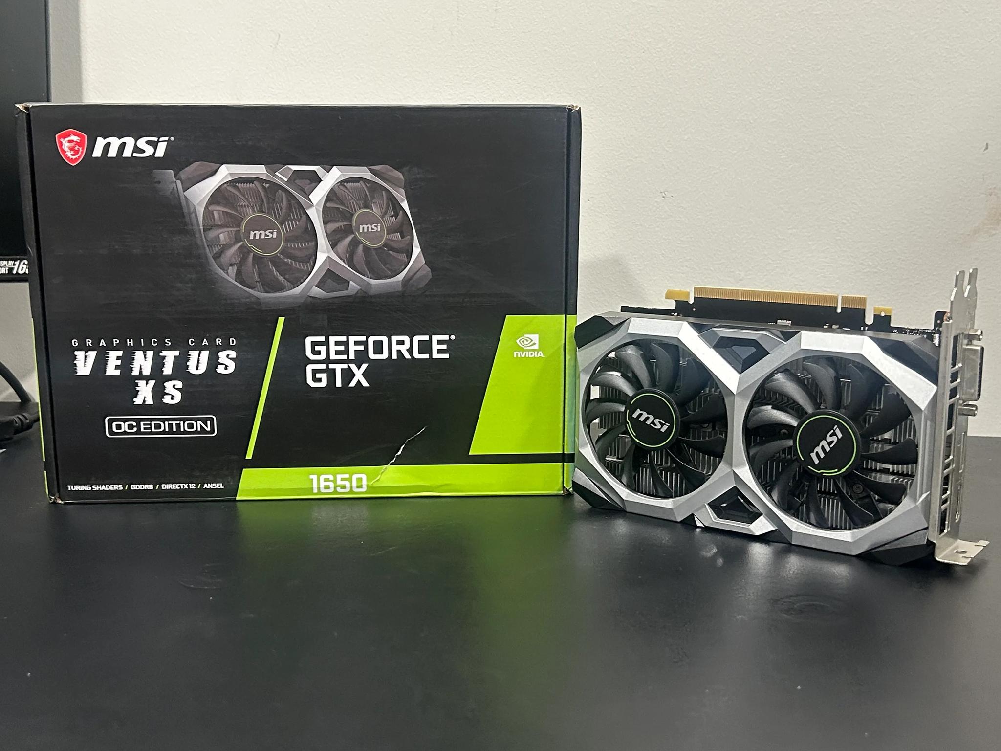 MSI NVIDIA GTX 1650 VENTUS OC EDITION 4GB GDRR6 GRAPHICS CARD WITH BOX!!