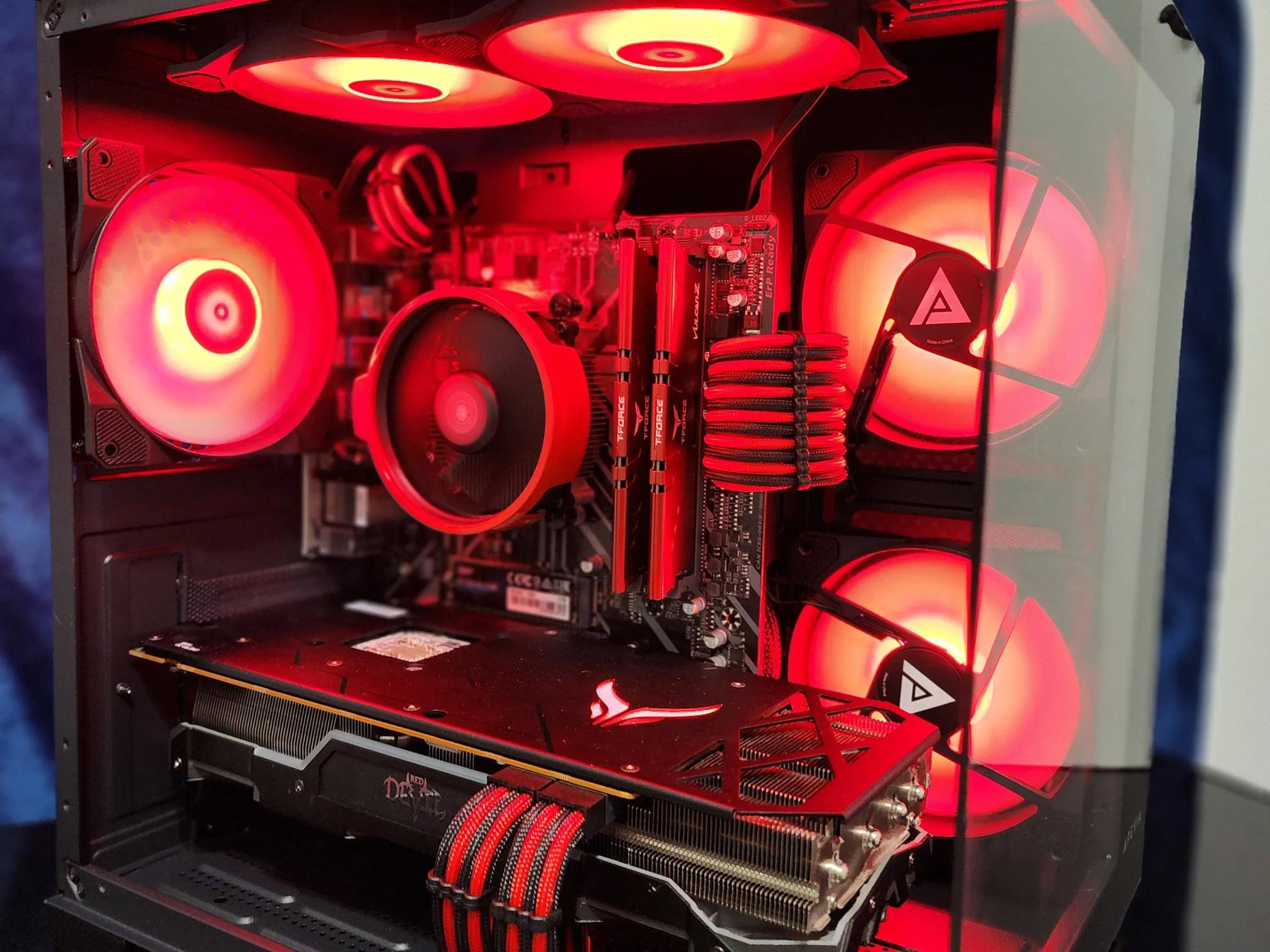 Red Devil 1080p | Ryzen 5 3600 | RX 5700 XT | 1 TB NVME Black and Red Custom