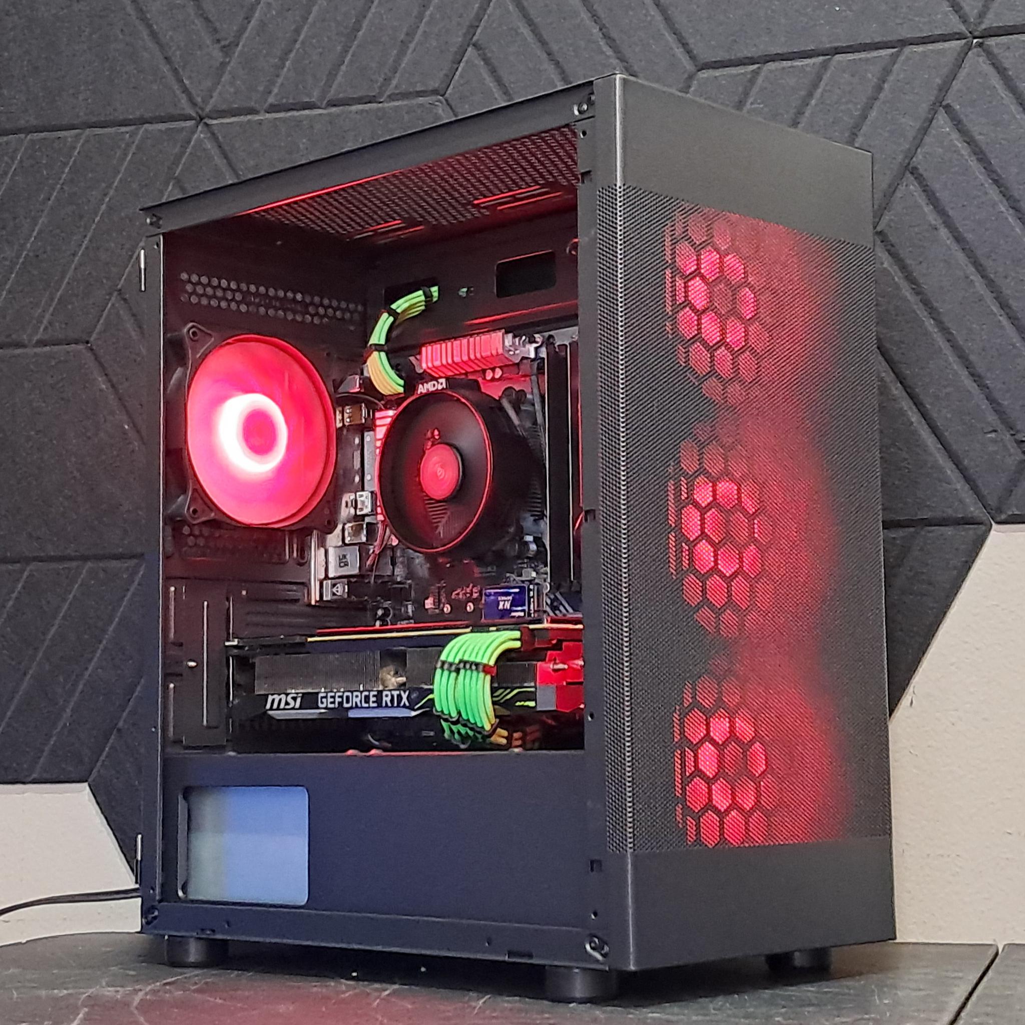 🟢Green with Envy🟢RTX 2080 | Ryzen 5 5500 | 16GB DDR4 | 1TB SSD | WiFi!