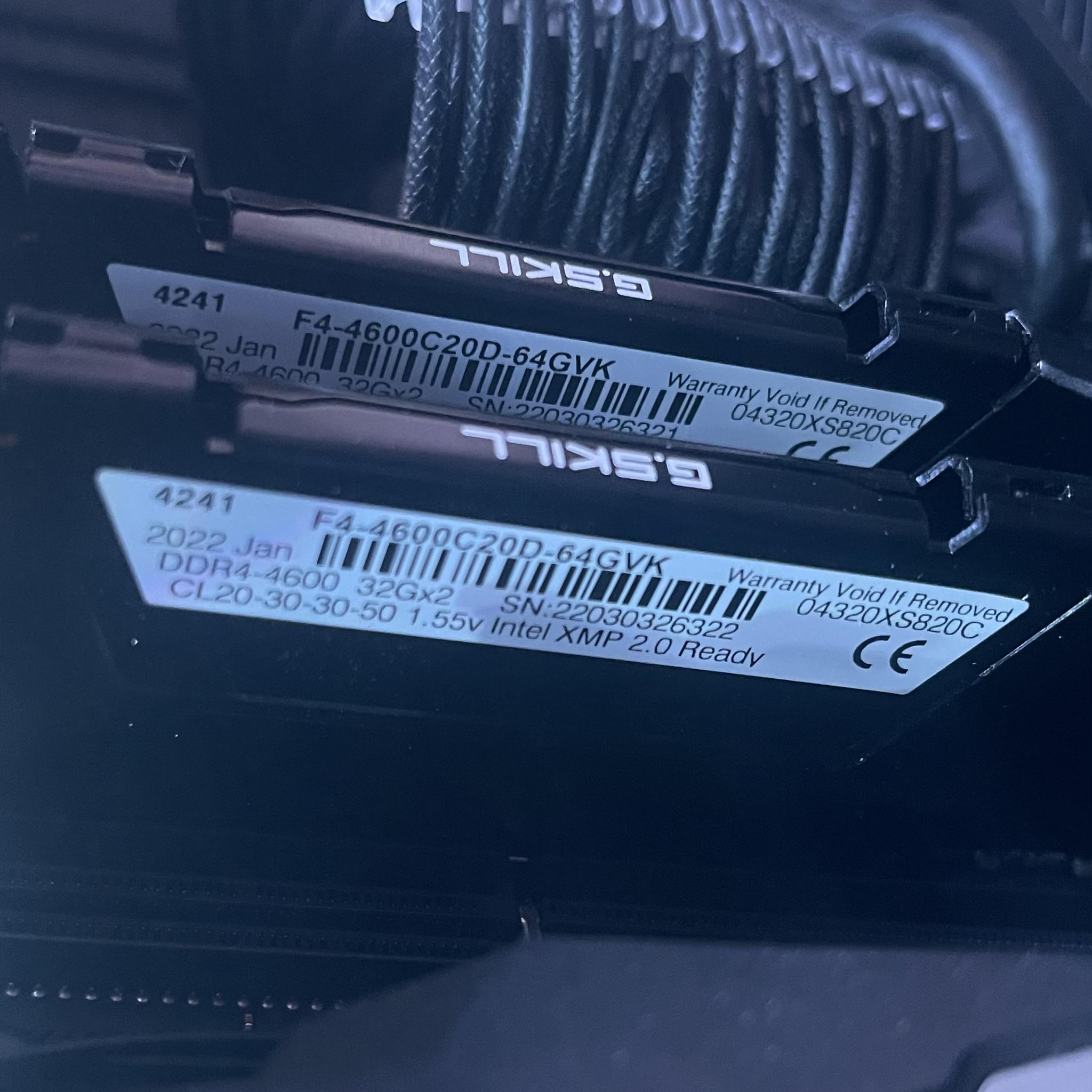 ⚠️LIKE NEW⚠️ DDR4-4600 CL20 G.Skill Ripjaws V 64 GB (2 x 32 GB)