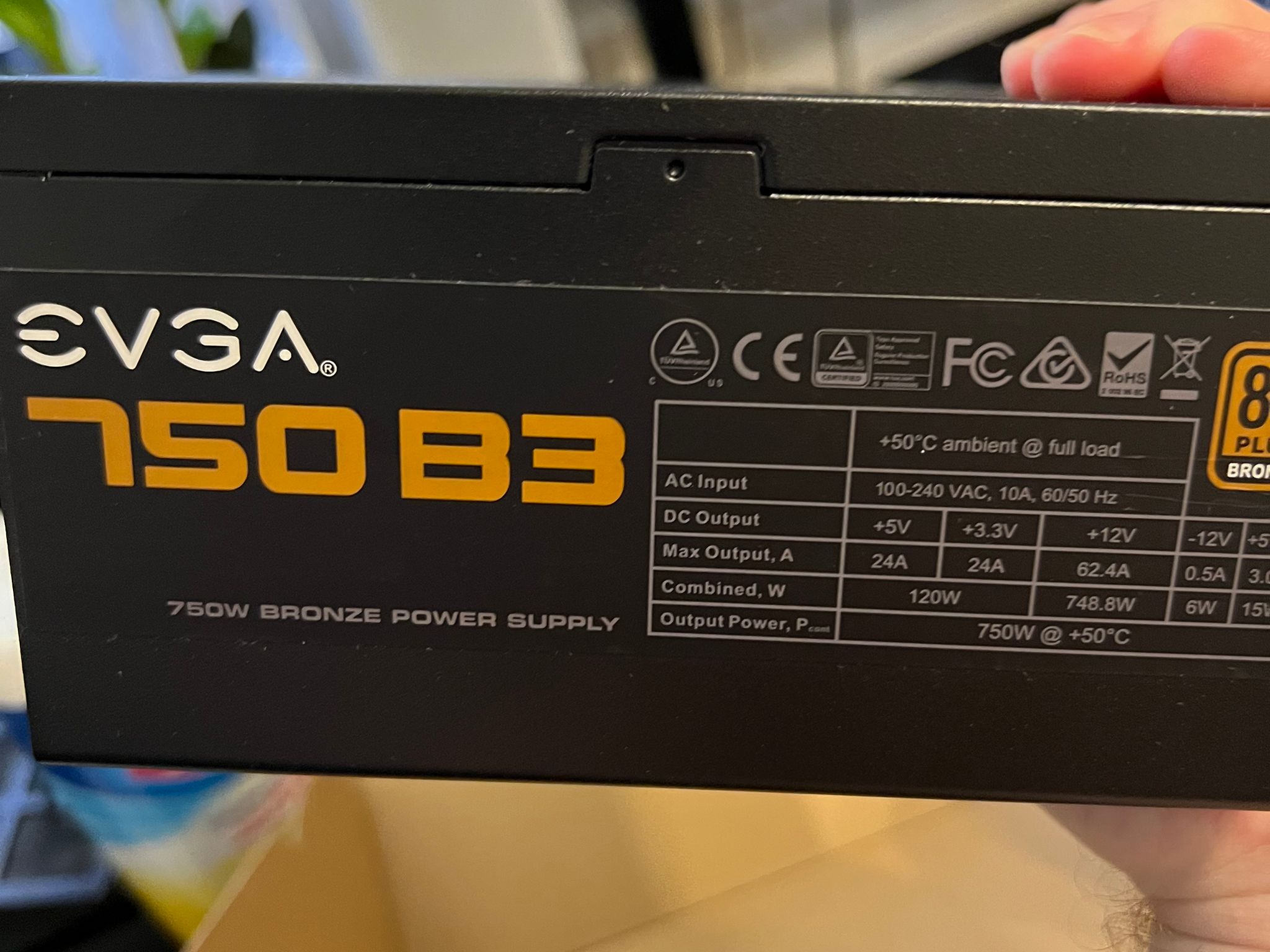 EVGA 750W B3 PSU