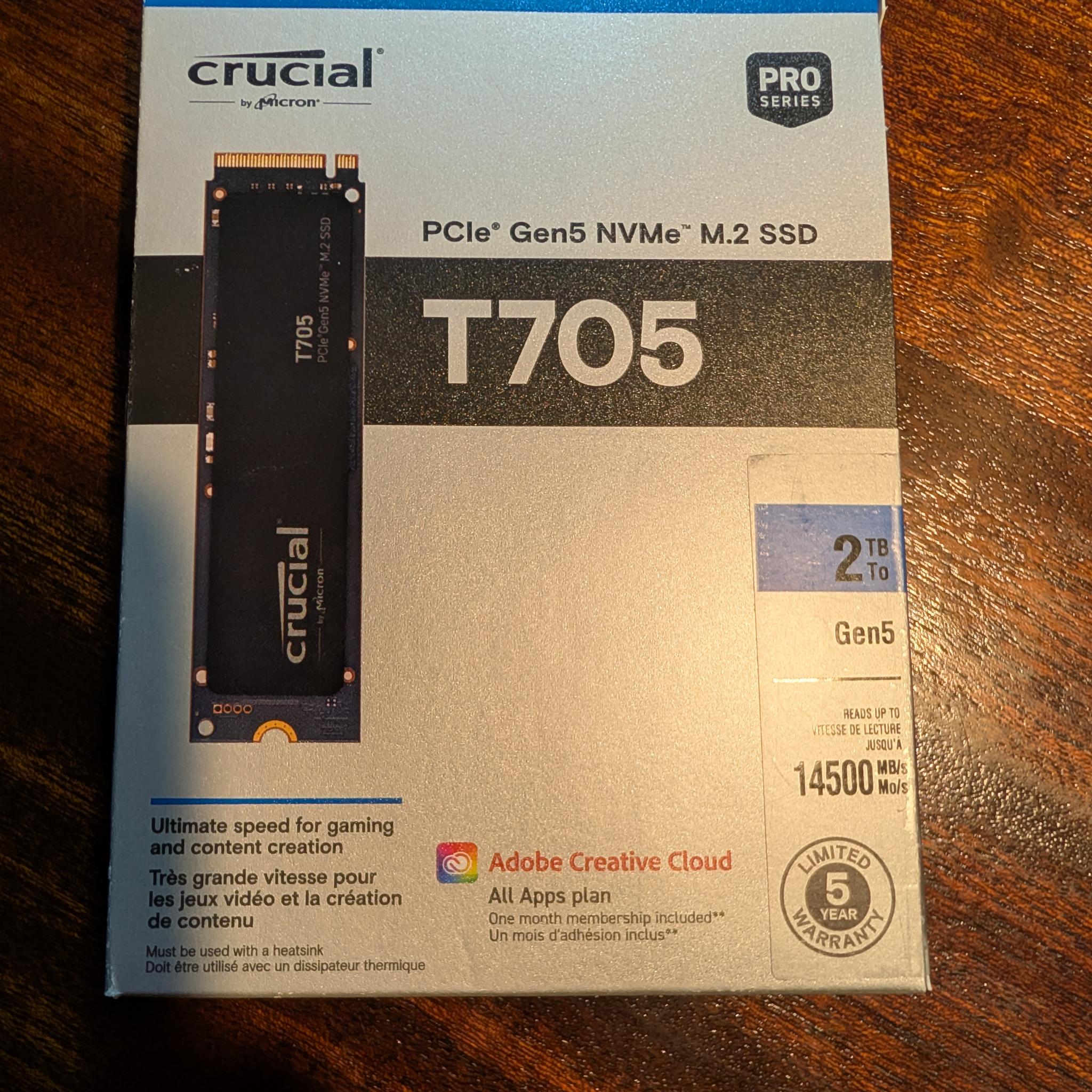 Crucial T705 - 2TB M.2 SSD