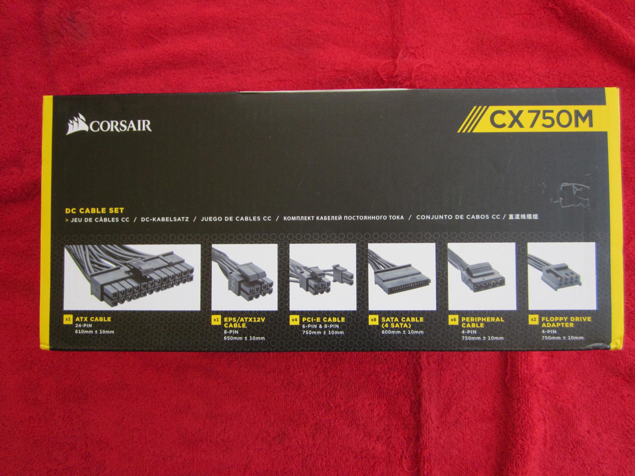 NEW! CORSAIR CX750M  80 PLUS BRONZE Semi-modular 750W Power Supply