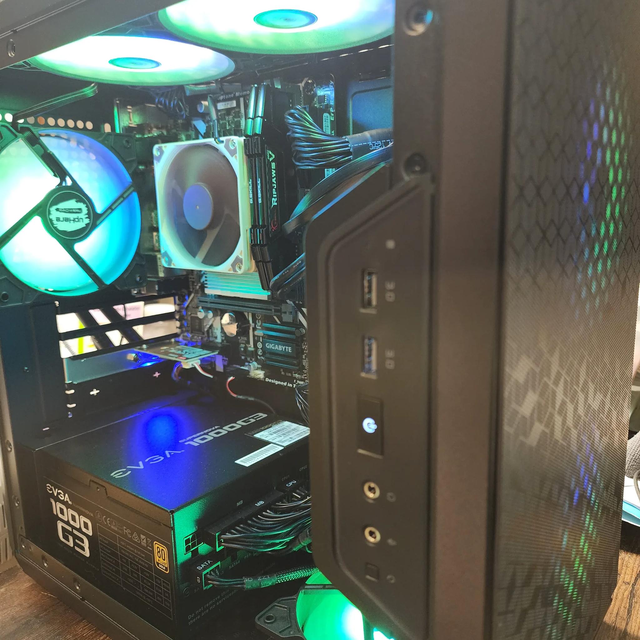 MSI AMD RX 5700 I7 9700 1000watt PSU 16GB DDR4 3200 NOS Build