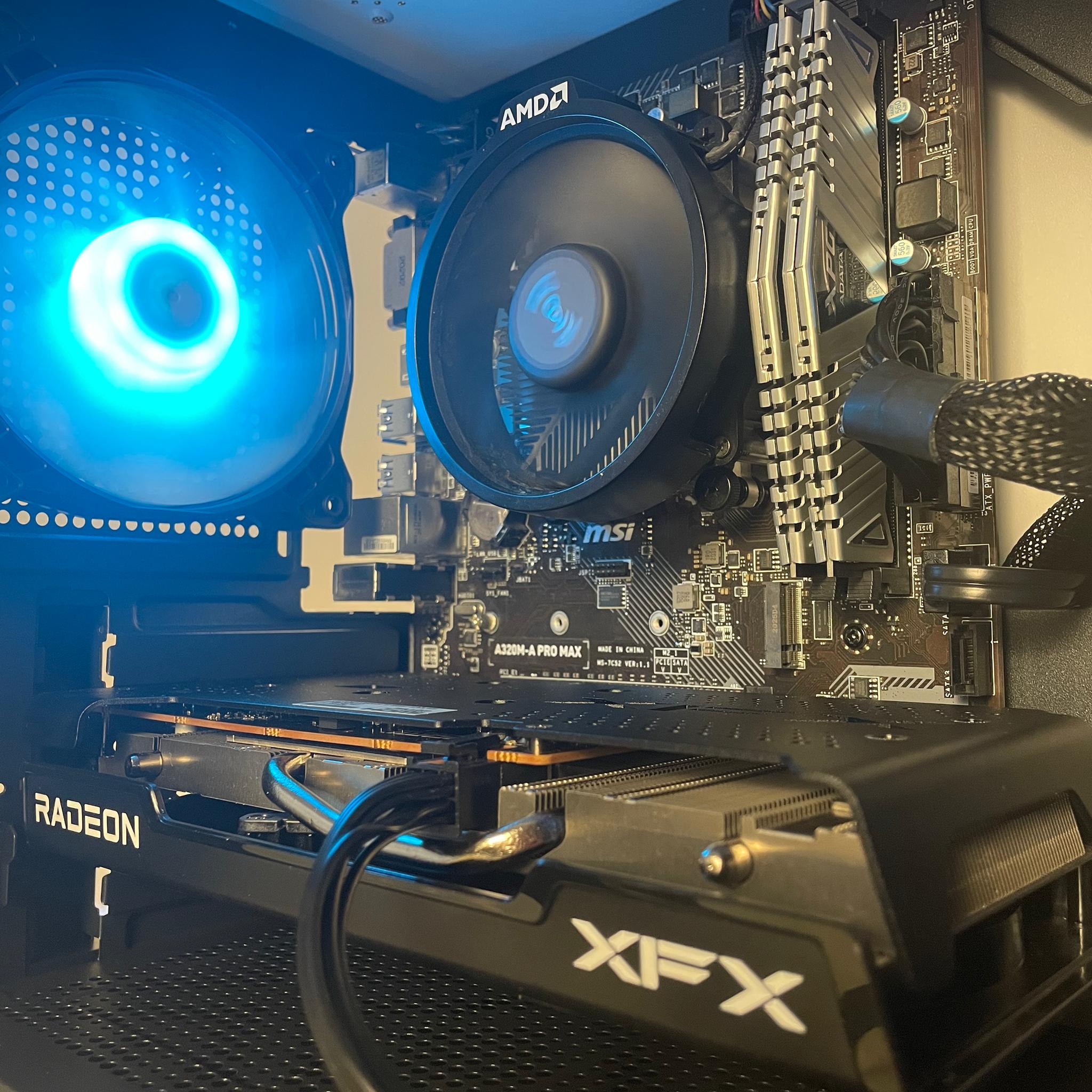 Custom Gaming Desktop PC Ryzen 5 | Rx 6500xt | 16GB Ram | 256gb Ssd | RGB fans |