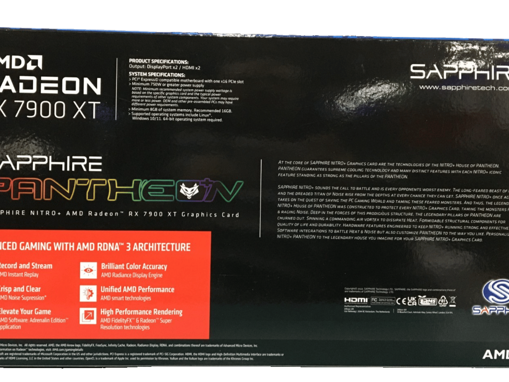Brand New - Sapphire Nitro+ AMD Radeon RX 7900 XT Graphics Card 20 GB