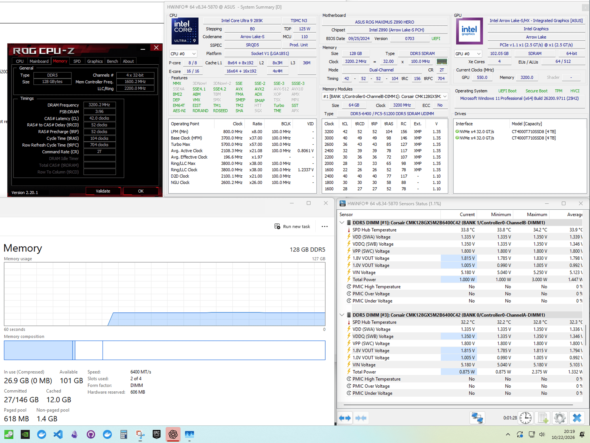 Corsair Vengeance DDR5 128GB kit (Memory)
