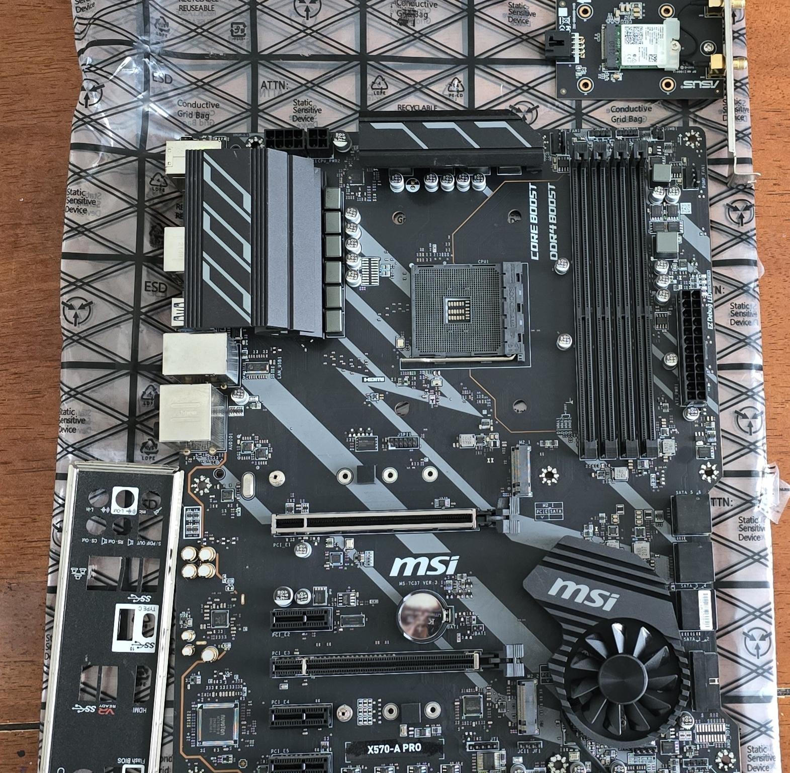*Pre-Owned* MSI X570-A PRO AM4, AMD (X570APRO ) Motherboard w/Wi-Fi Card