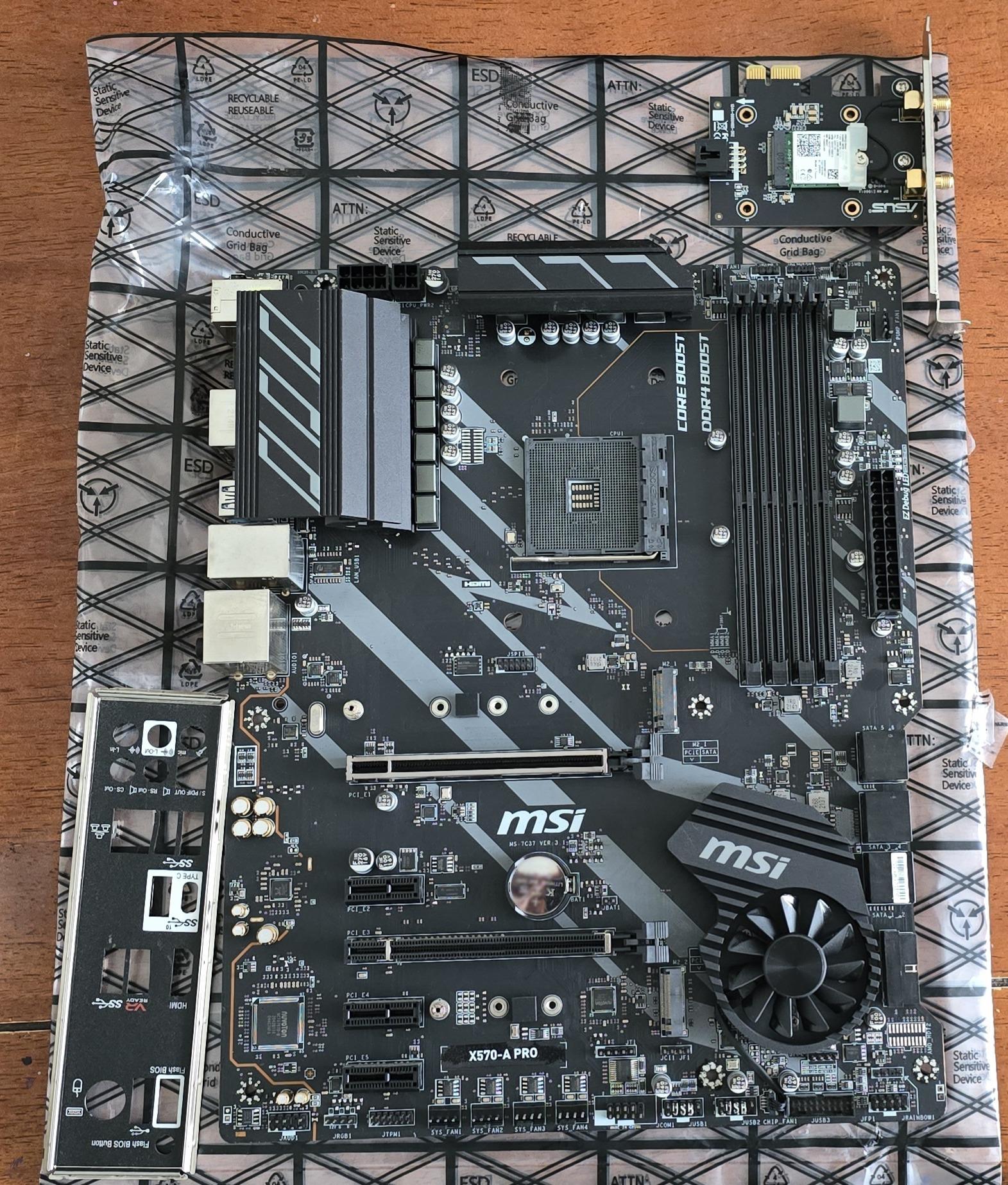 *Pre-Owned* MSI X570-A PRO AM4, AMD (X570APRO ) Motherboard w/Wi-Fi Card
