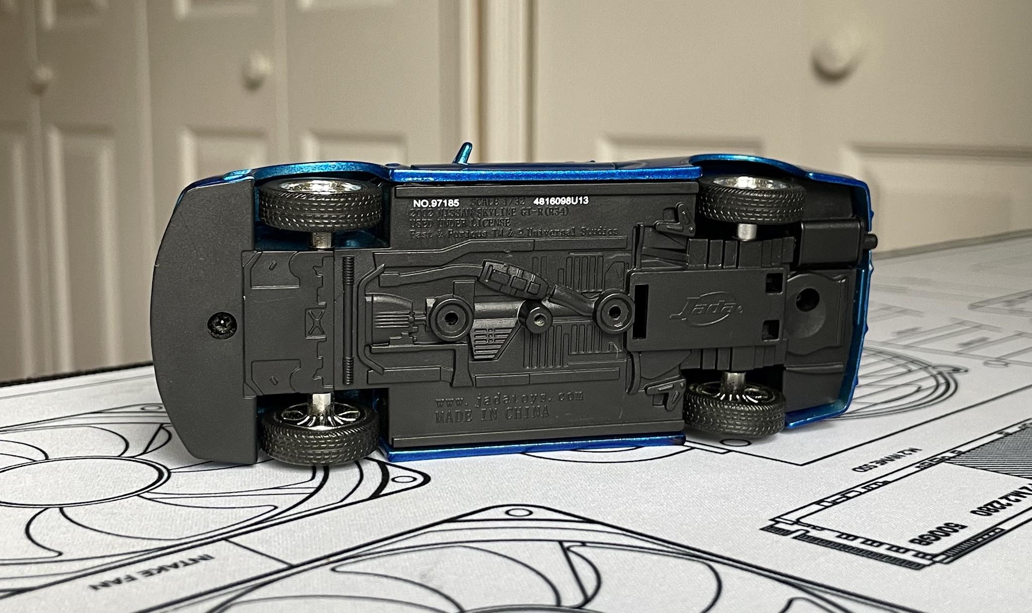 Jada Toys Fast & Furious Brian's 2002 Blue Nissan Skyline GT-R R34 Diecast Car Model 1:32