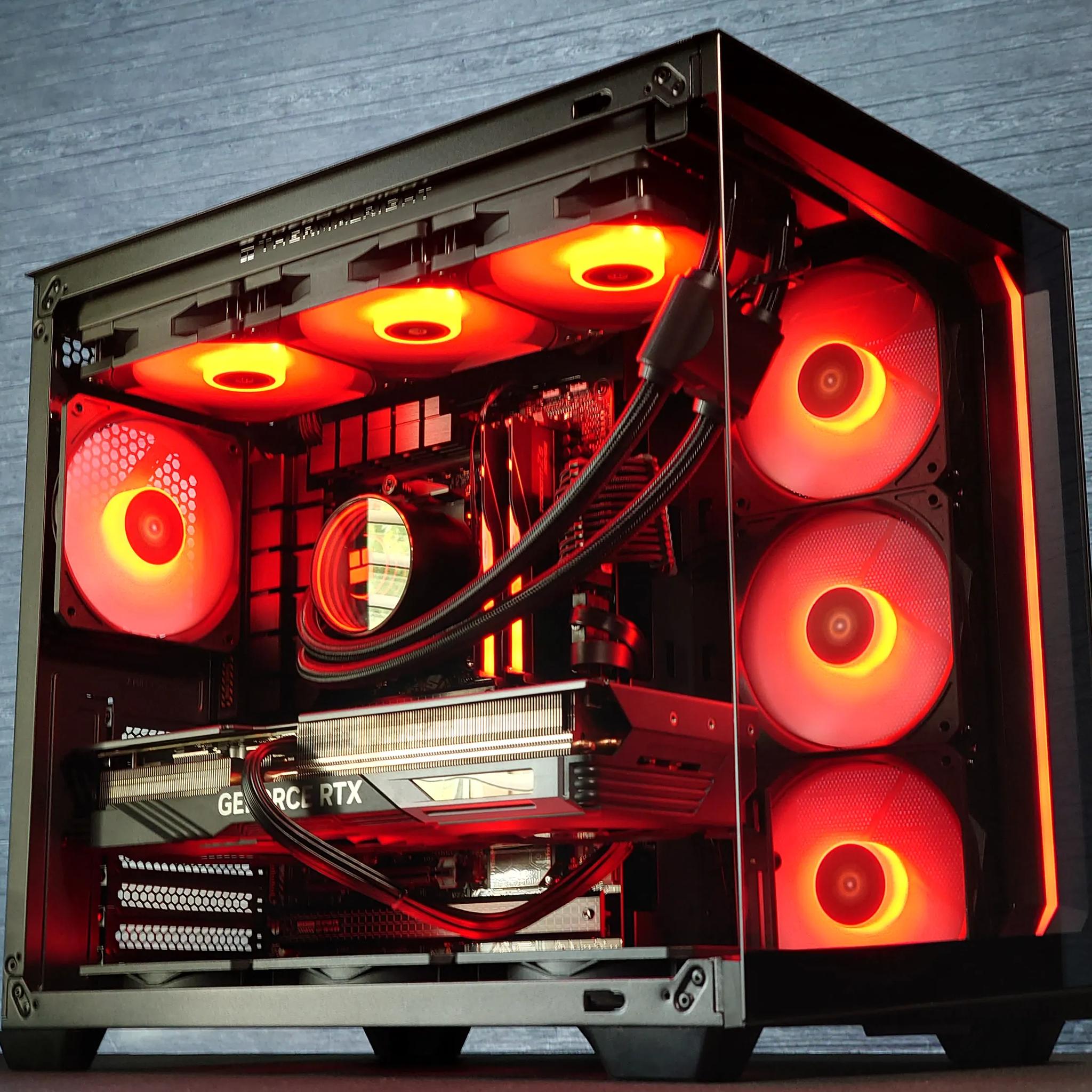 🌃🦇The Dark Knight 🦇Liquid Cooled Gaming PC🦇Nvidia RTX 4070 Ti 12GB🦇AMD Ryzen 7 7700🦇32GB DDR5