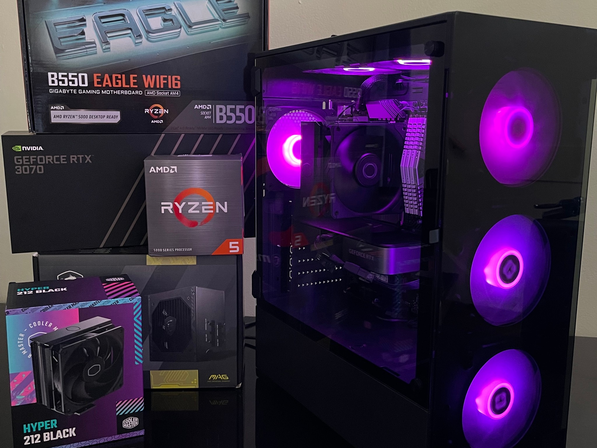 Budget 1440p Gaming PC / RTX3070 FE/ R5 5600G/ 32GB RAM/ 1TB M.2/ WiFI6