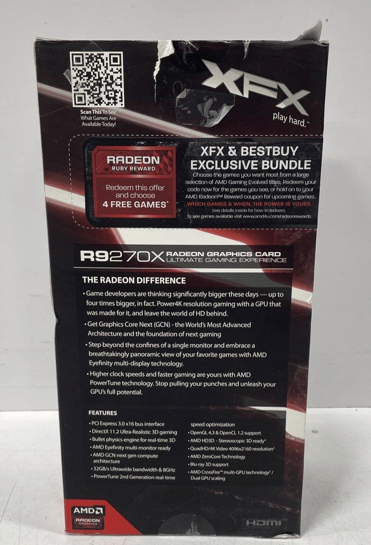 Xfx Amd Radeon R9 270x Graphics Card 2 GBDDR5