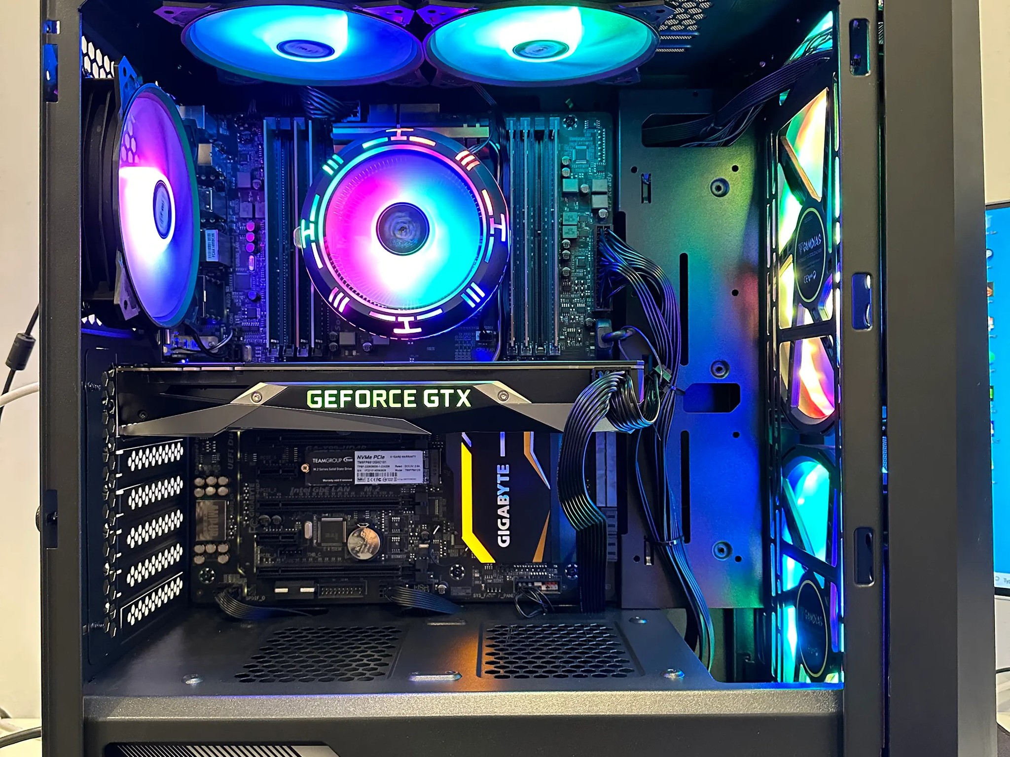 🌈🧮Gaming PC🪅🍭 Intel Xeon E5 2640 V3 8 cores i7-Nvidia GTX 1070 8GB-24GB DDR4 RAM-512GB NVME