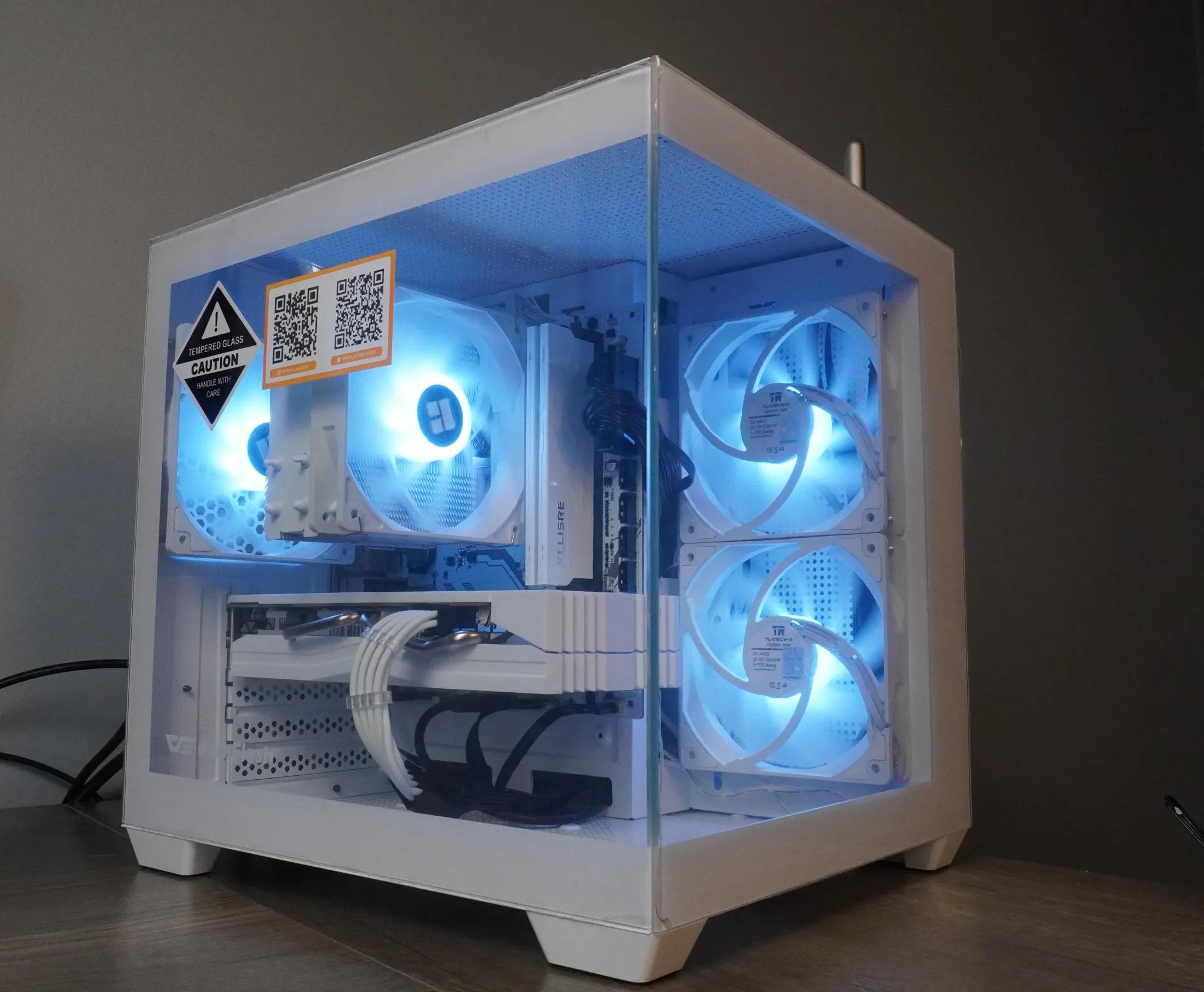 🤍ALL WHITE🤍 Starter GAMING MACHINE 🧡RX 580 2048SP 🧡 Ryzen 5 5500 | 32GB | 1TB...