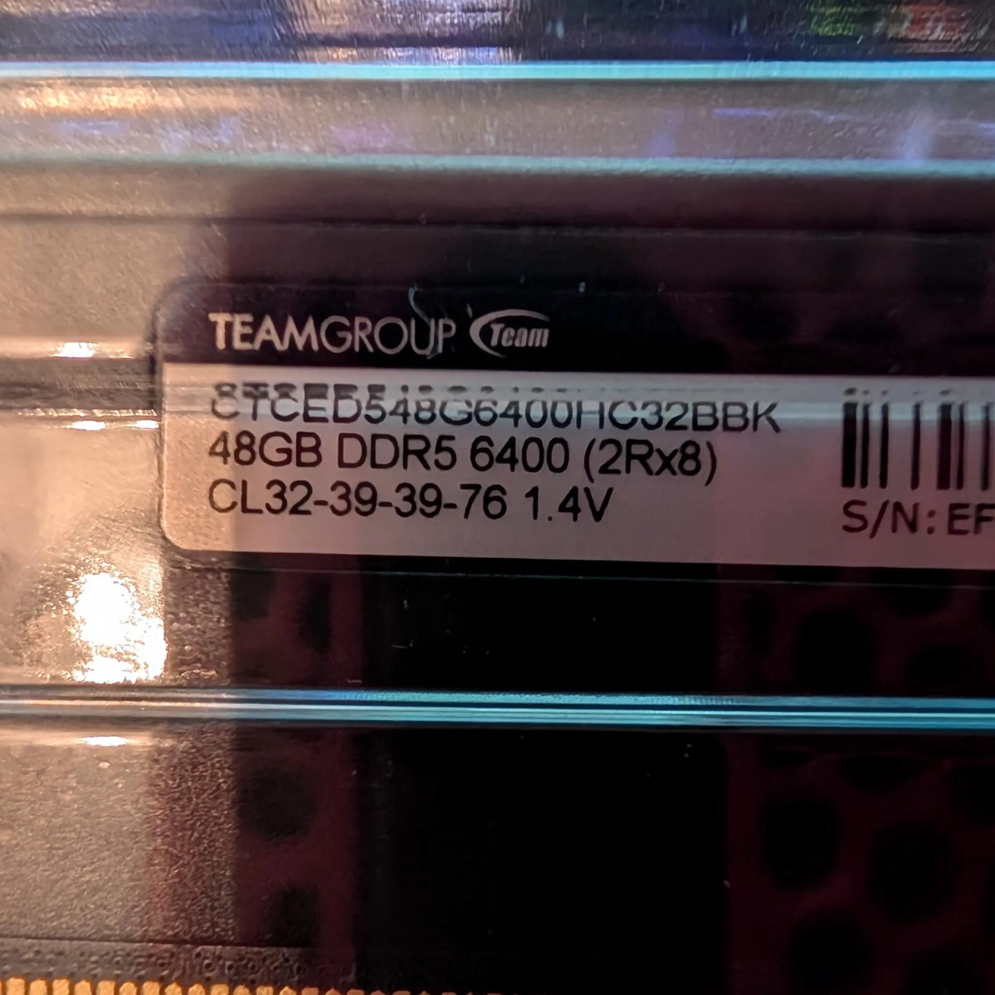 Team Group -T-Create DDR5 Ram 96GB kit Black