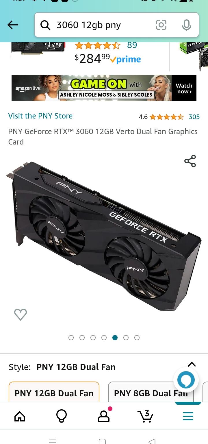 Pny dual fan 3060 12gb