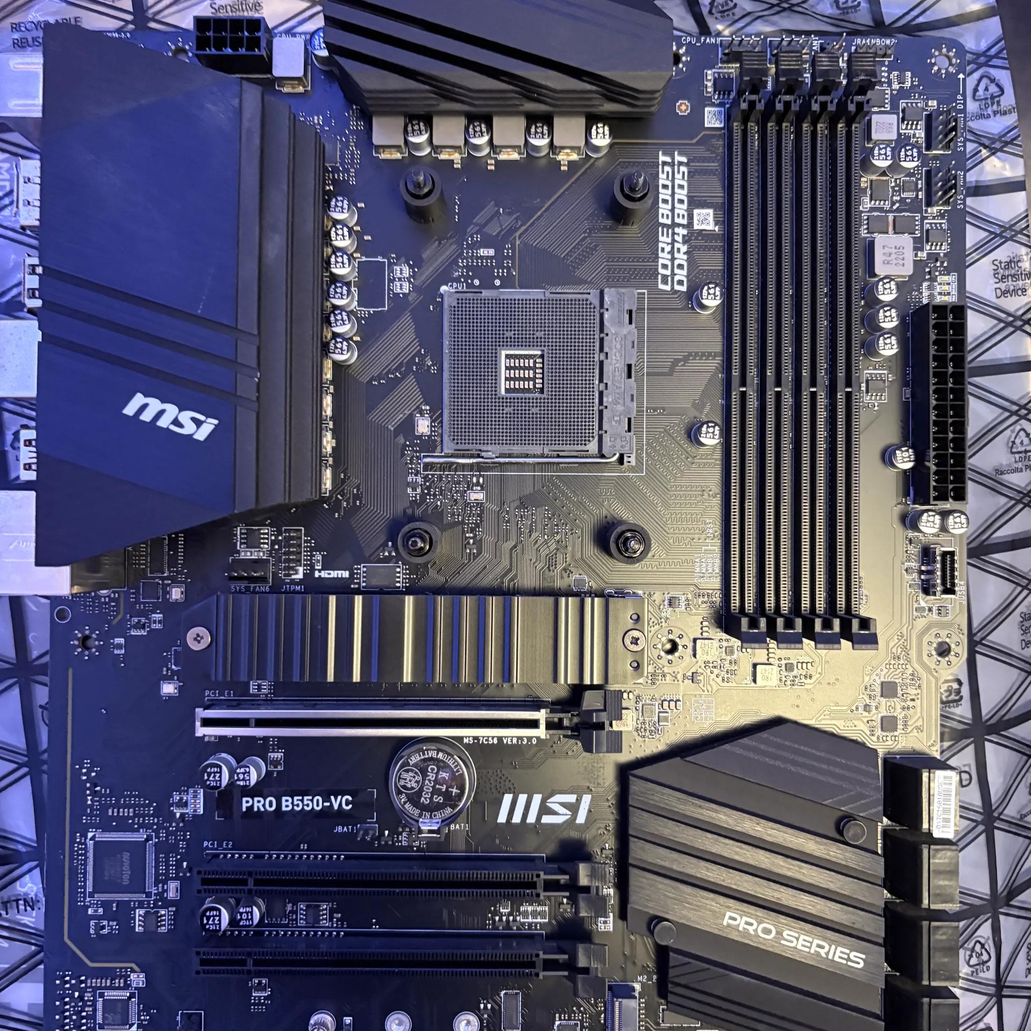 MSI PRO B550-VC AMD AM4 Socket ***View Description