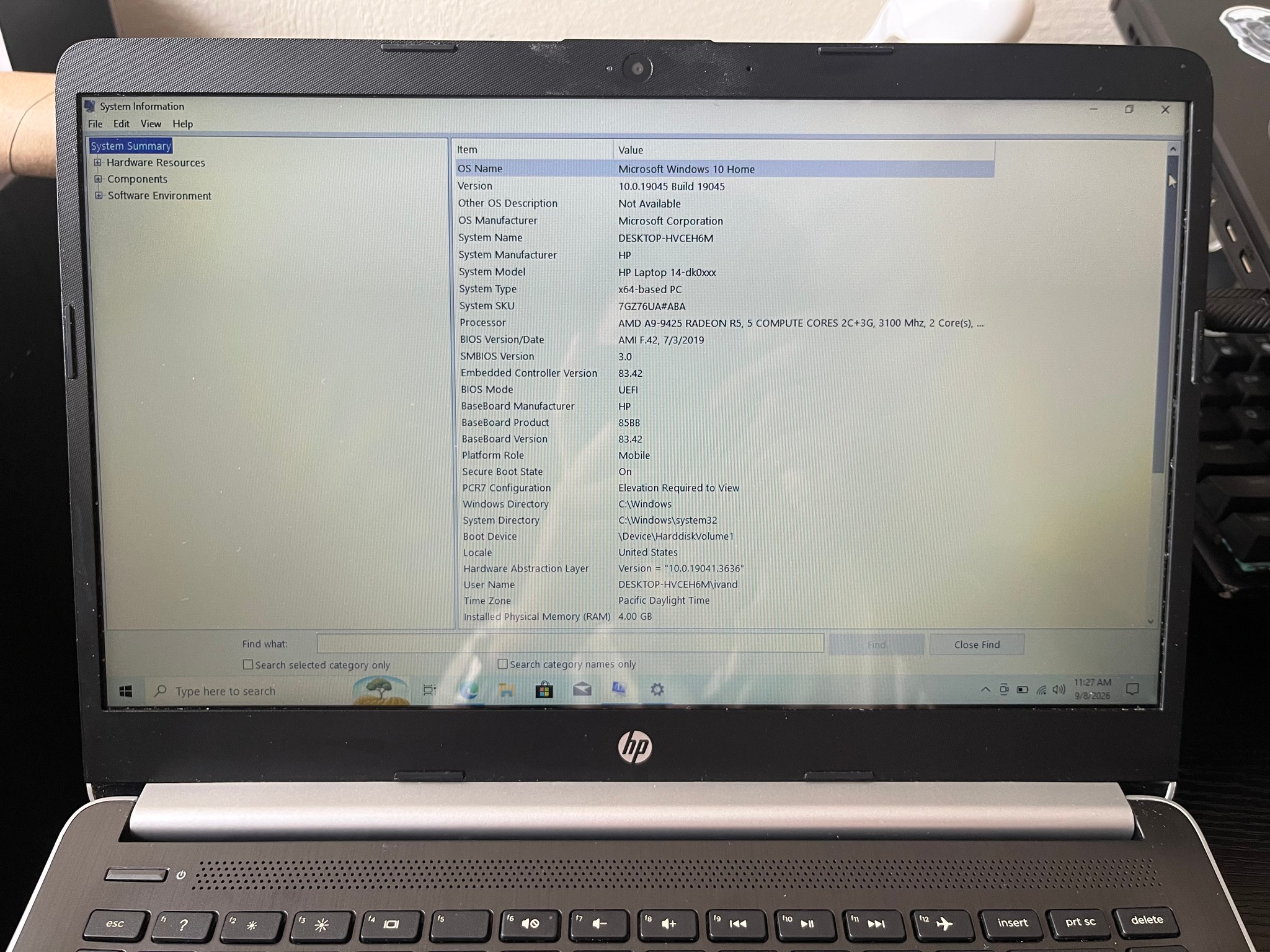 HP Laptop Model 14-dk0002dx