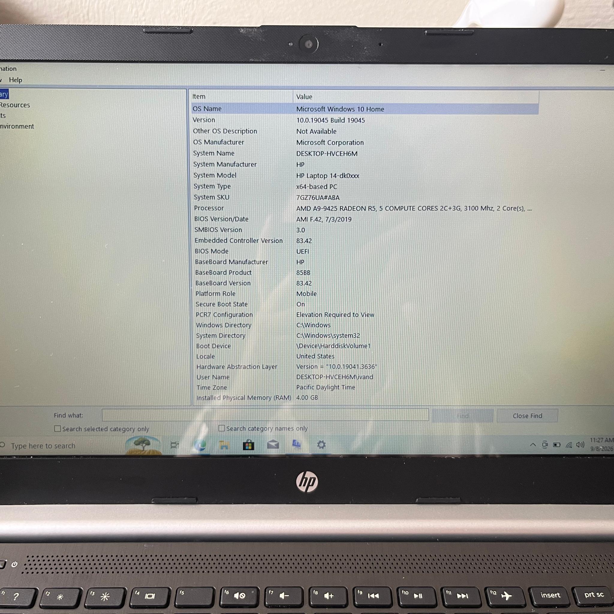 HP Laptop Model 14-dk0002dx