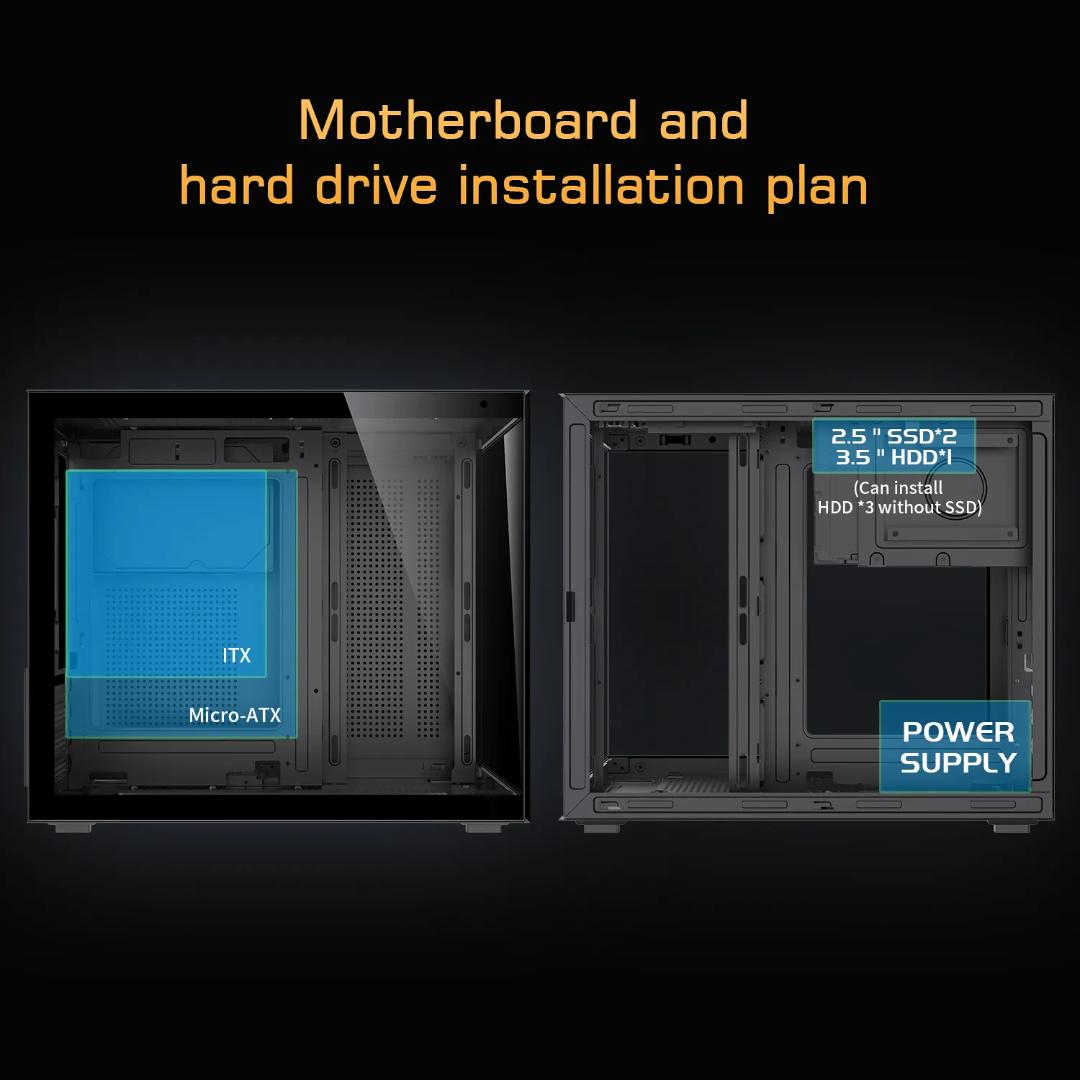 LOVINGCOOL CUBEX SERIES MATX CASE – PANORAMIC GLASS (NEW)
