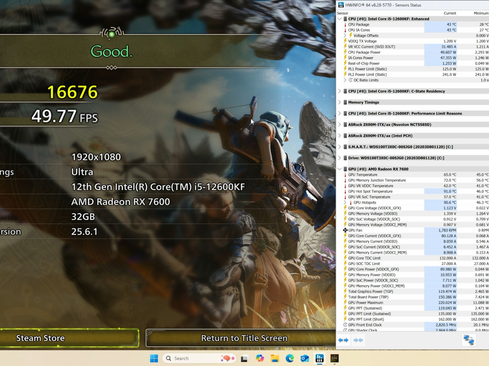 Budget SFF Gaming PC Intel i5 12600kf, RX 7600, 240 AIO Hyte Revolt