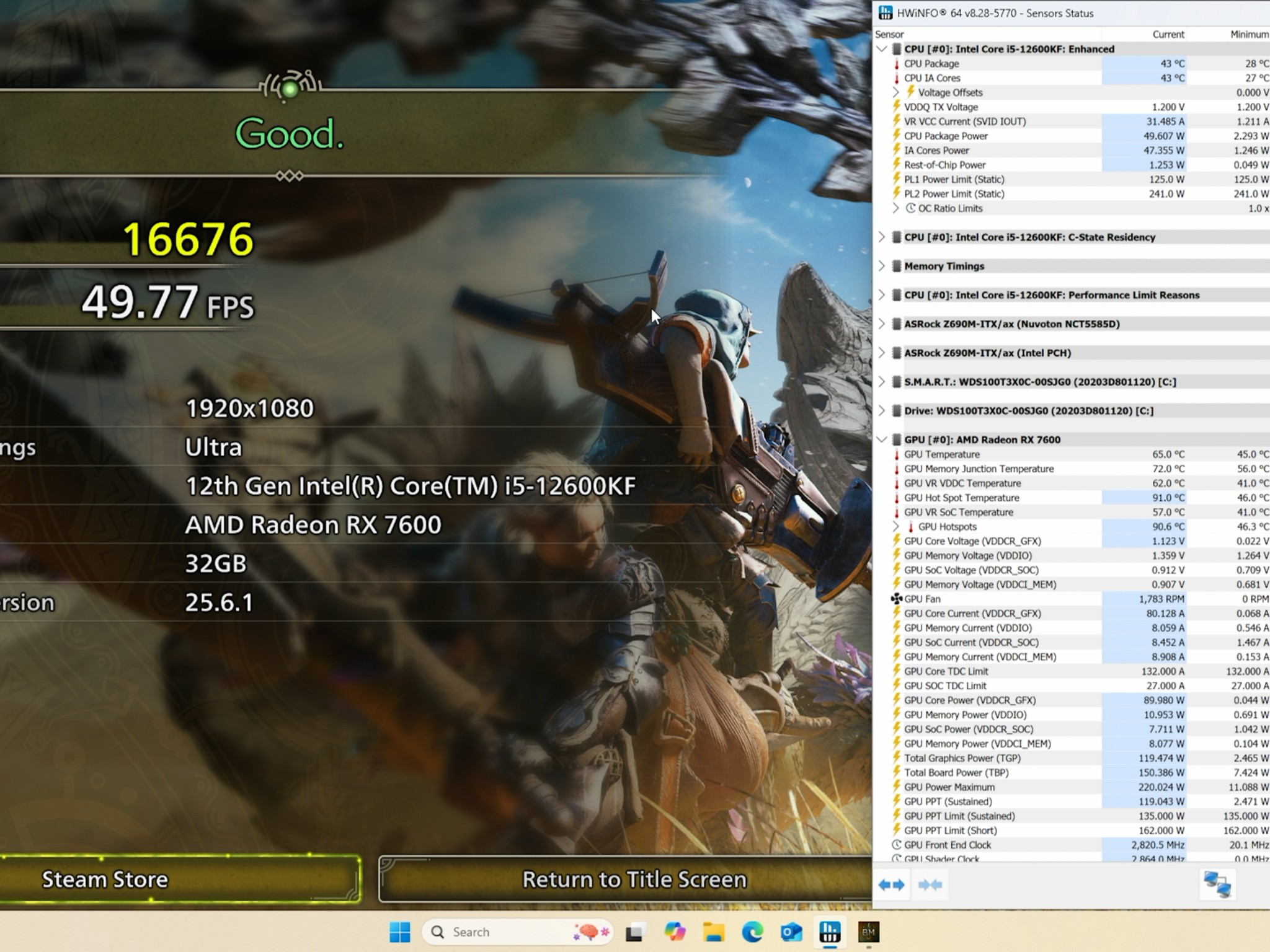 Budget SFF Gaming PC Intel i5 12600kf, RX 7600, 240 AIO Hyte Revolt