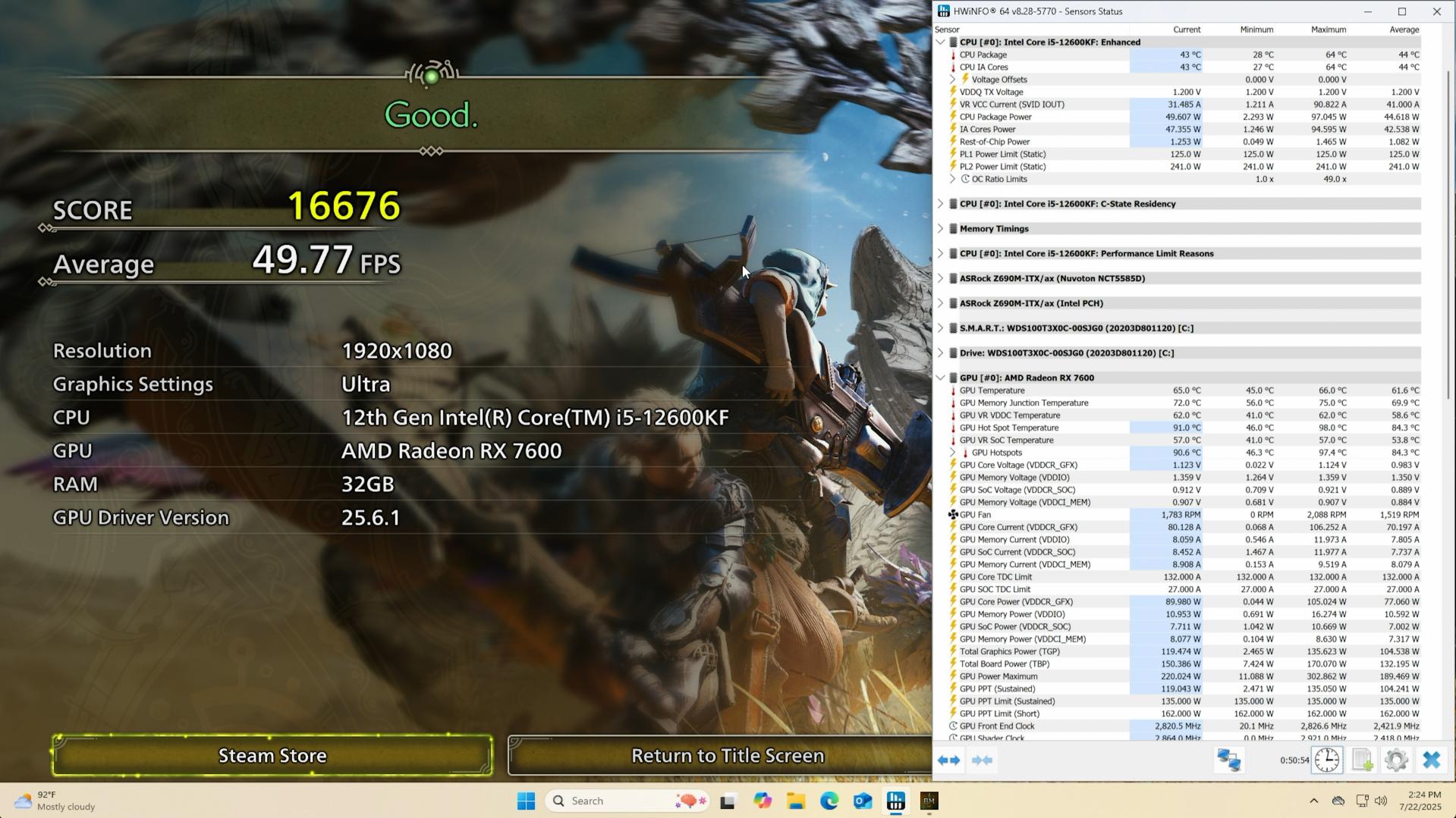 Budget SFF Gaming PC Intel i5 12600kf, RX 7600, 240 AIO Hyte Revolt