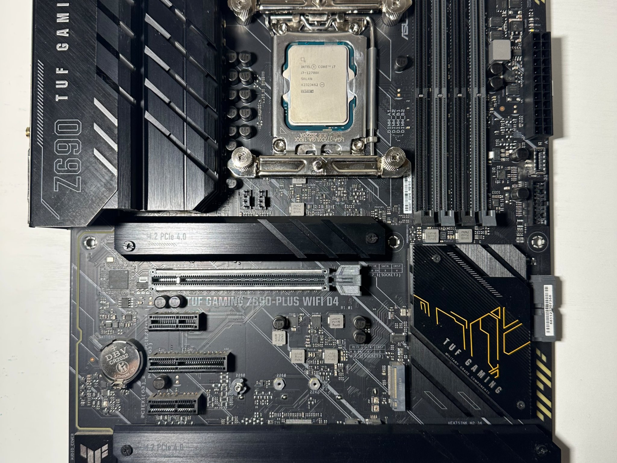 Intel i7-12700k, 32GB Ram, Deepcool Assassin IV Heatsink, Asus Tuf Gaming Z690-Plus WiFi D4