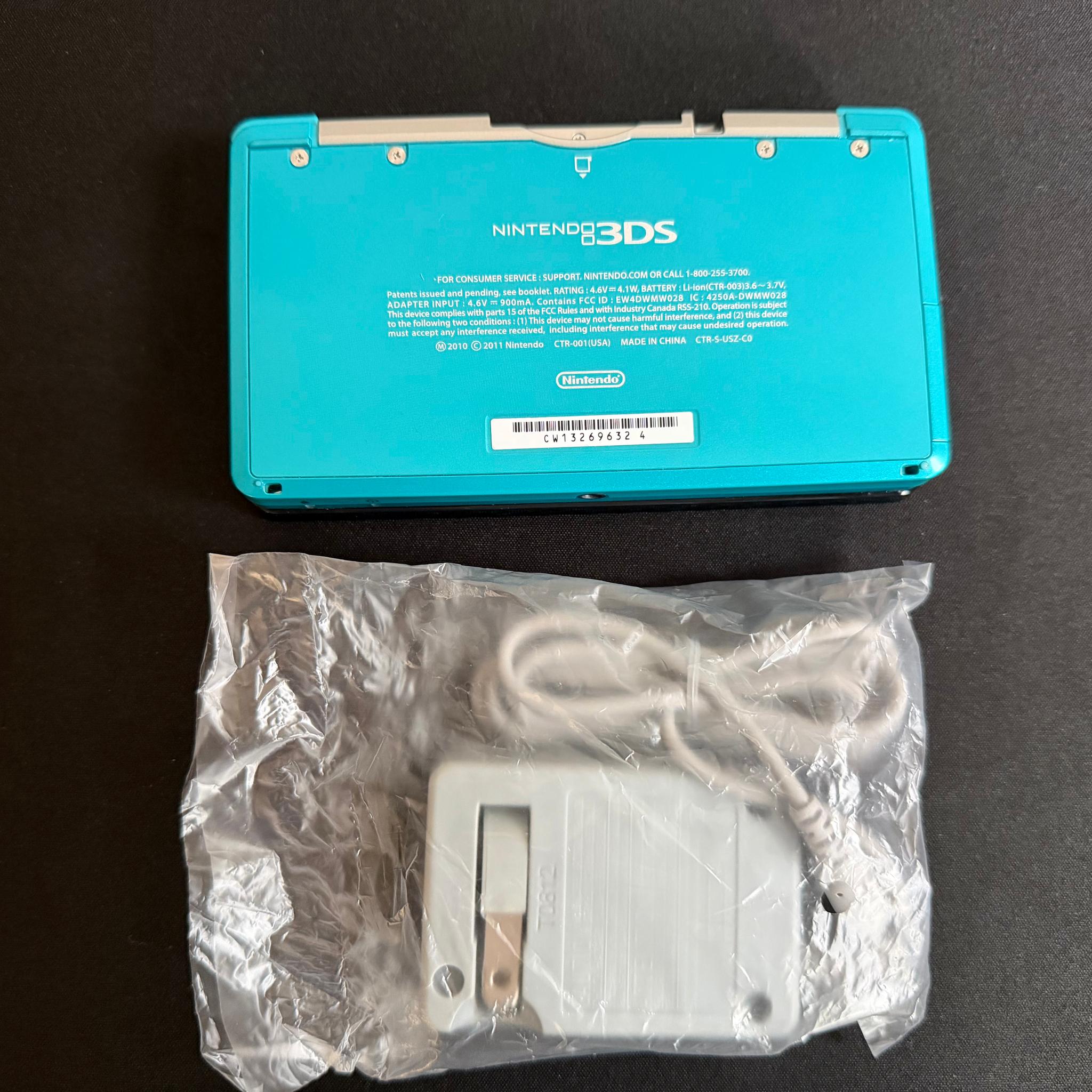 Nintendo 3DS Aqua Blue Teal Console CTR-001 USA System, Tested