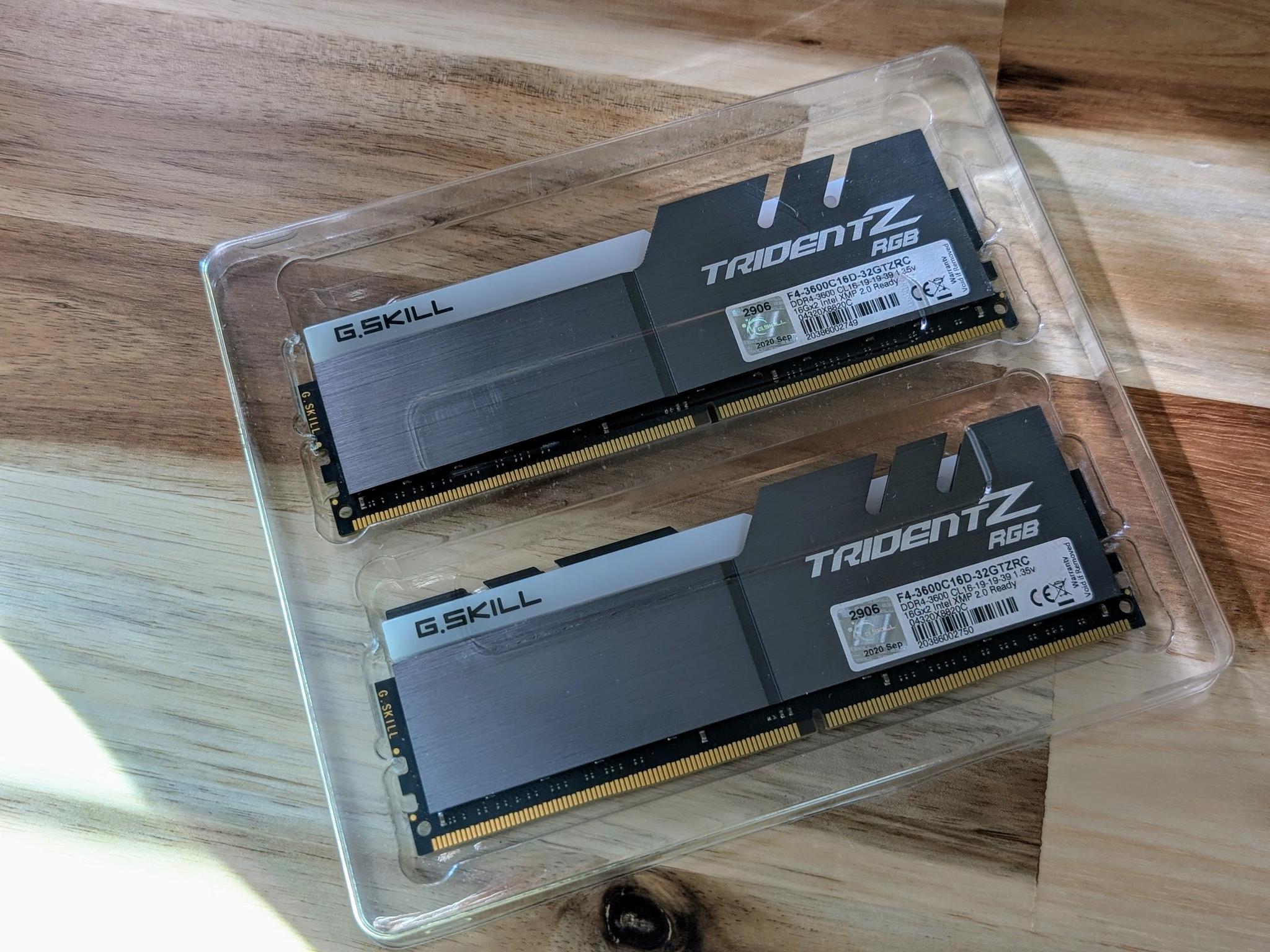 G.Skill TridentZ RGB 32GB (2 x 16 GB) DDR4-3600 CL16 Memory