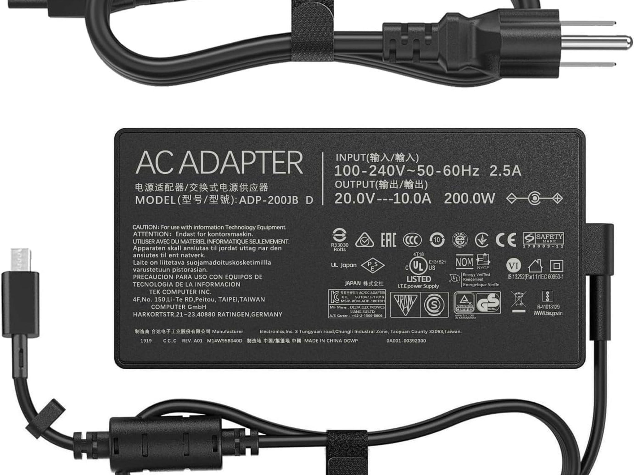200W Laptop Charger Compatible with Asus ROG Zephyrus G16 (Full List In Description)
