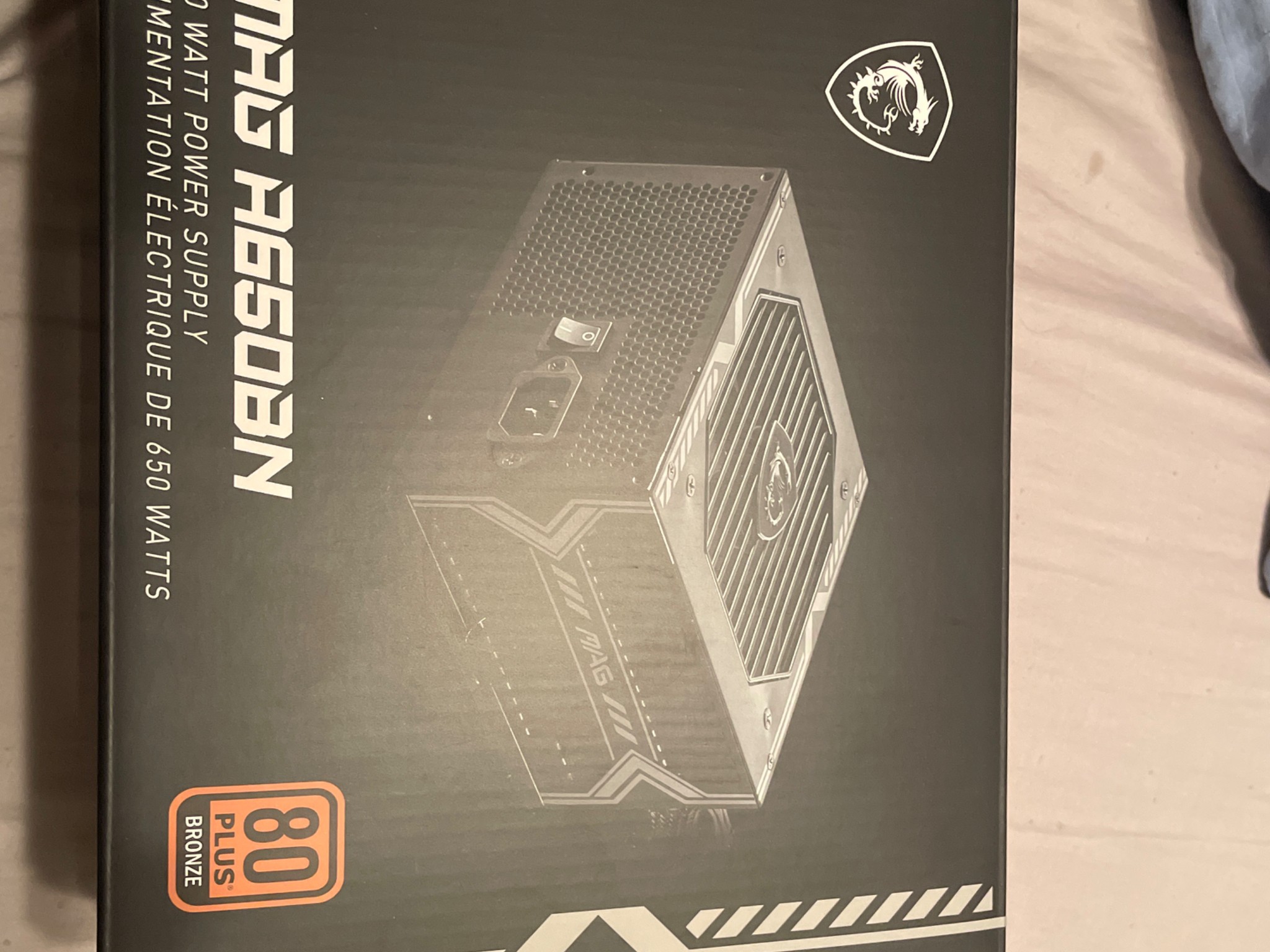 MSI MAG A650BN Gaming Power Supply - 80 Plus Bronze Certified 650W - Compact Size - ATX PSU
