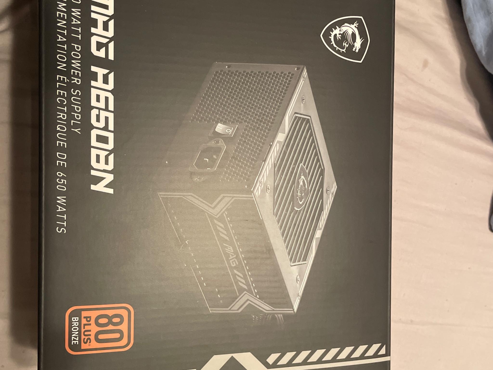 MSI MAG A650BN Gaming Power Supply - 80 Plus Bronze Certified 650W - Compact Size - ATX PSU