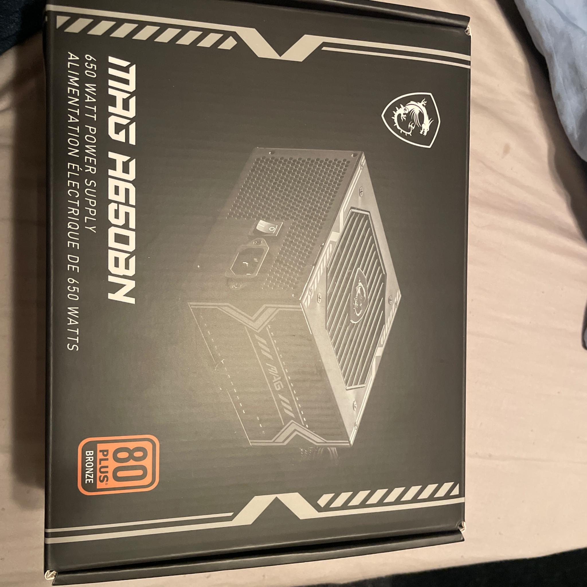 MSI MAG A650BN Gaming Power Supply - 80 Plus Bronze Certified 650W - Compact Size - ATX PSU