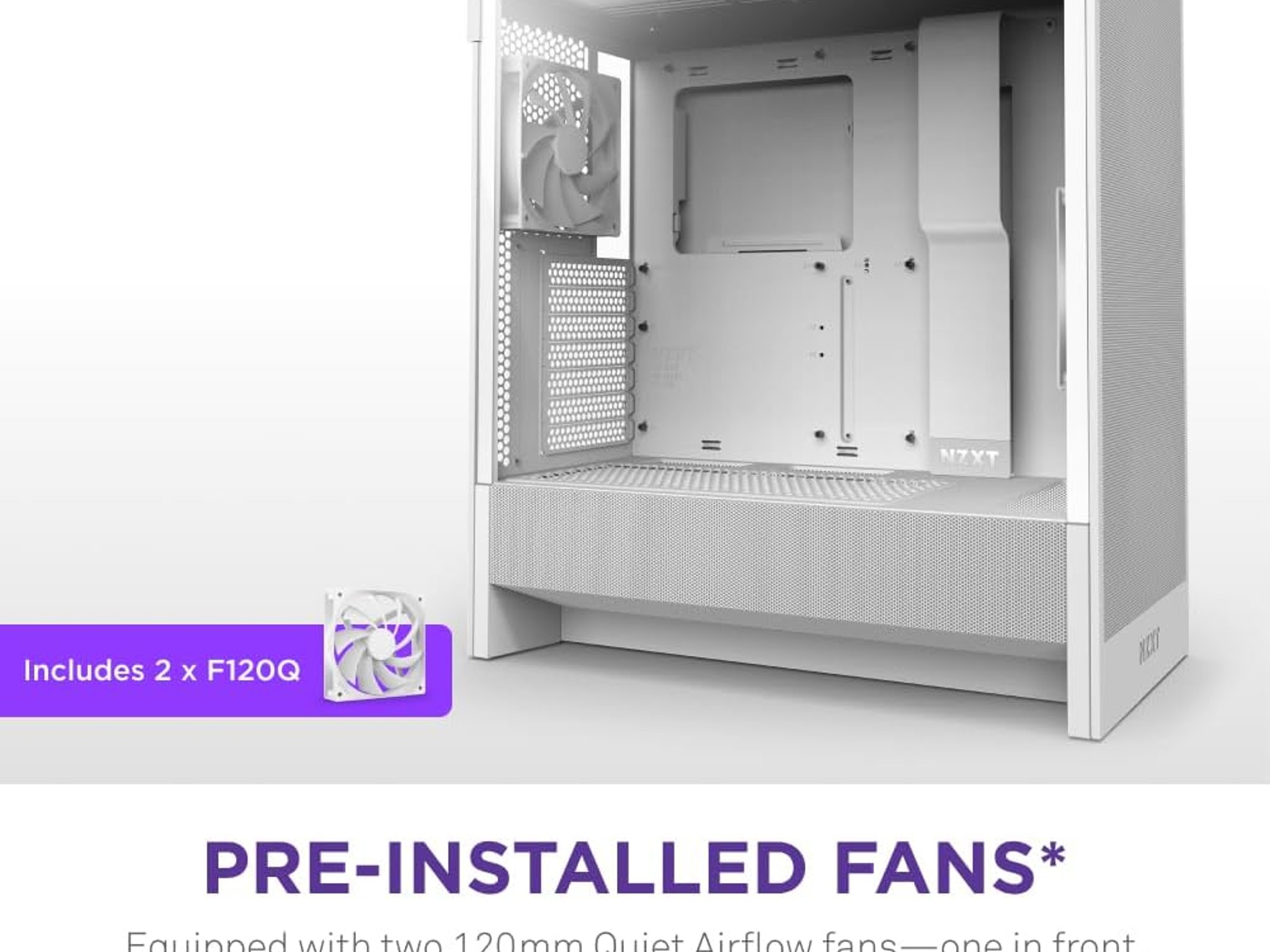 *NIB* NZXT H5 Flow 2024 - Compact ATX Mid-Tower PC Gaming Case - High Airflow - White