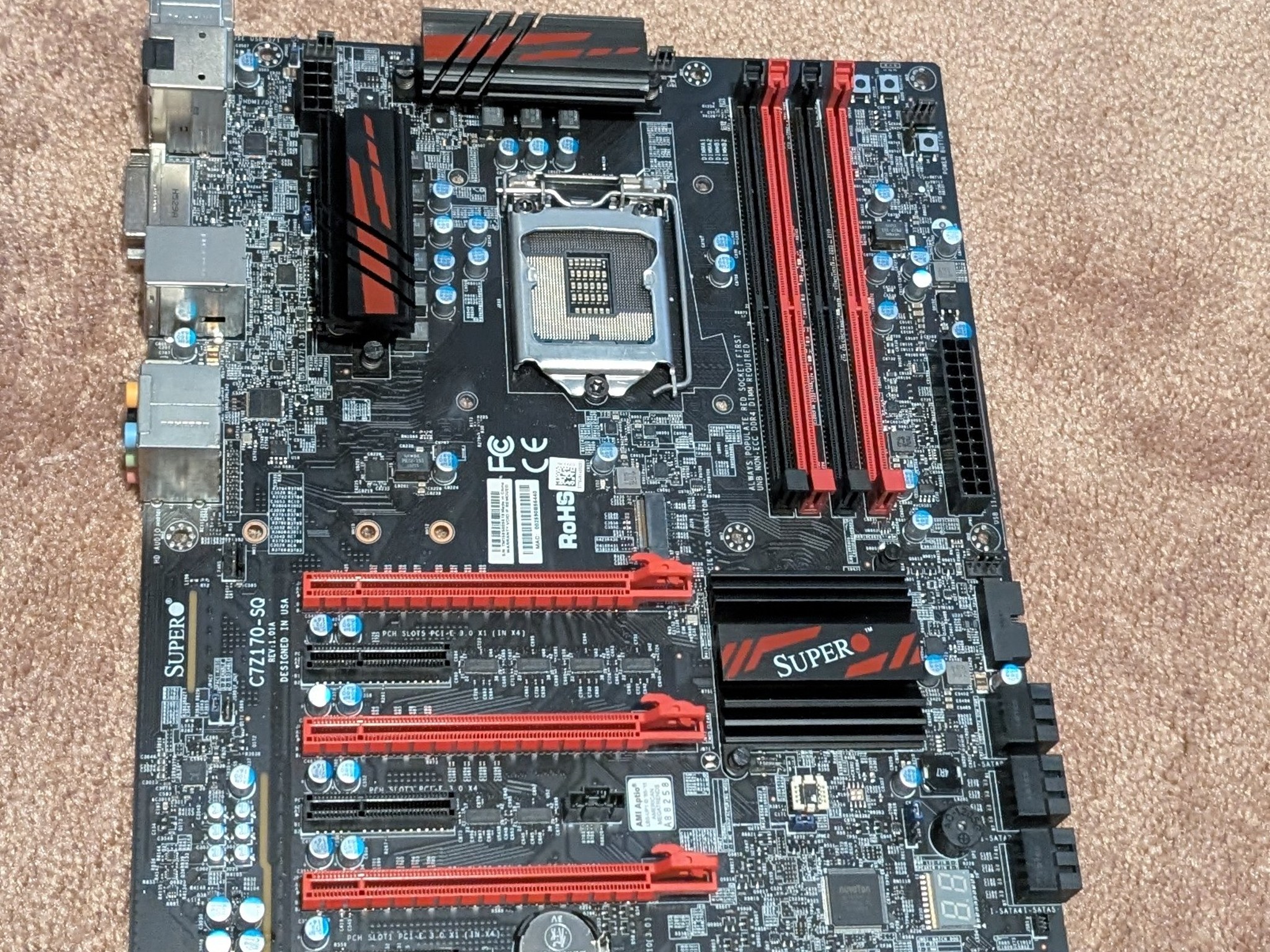 Untested Supermicro C7Z170-SQ Intel Motherboard, Socket H4 (LGA 1151)
