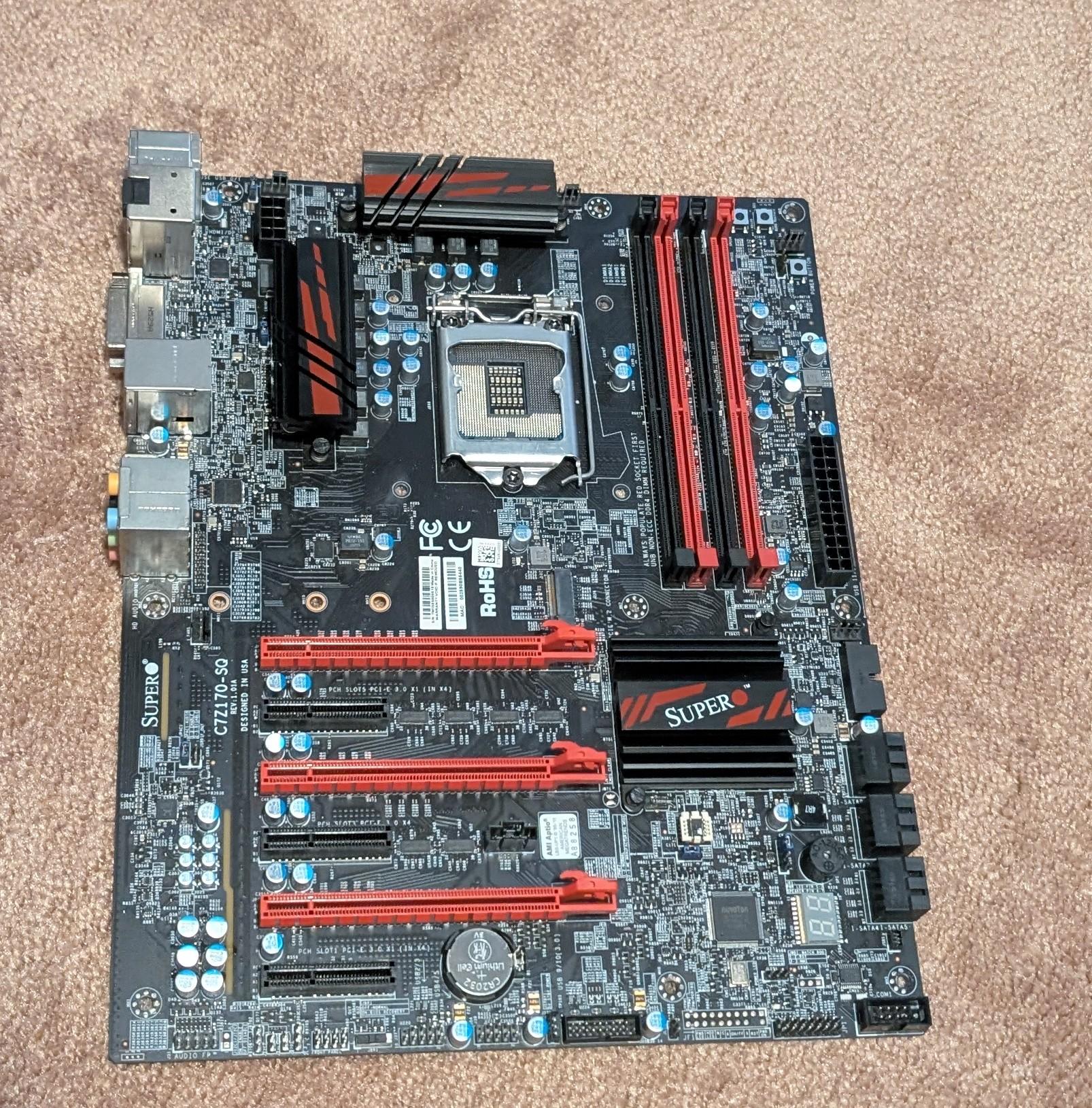 Untested Supermicro C7Z170-SQ Intel Motherboard, Socket H4 (LGA 1151)
