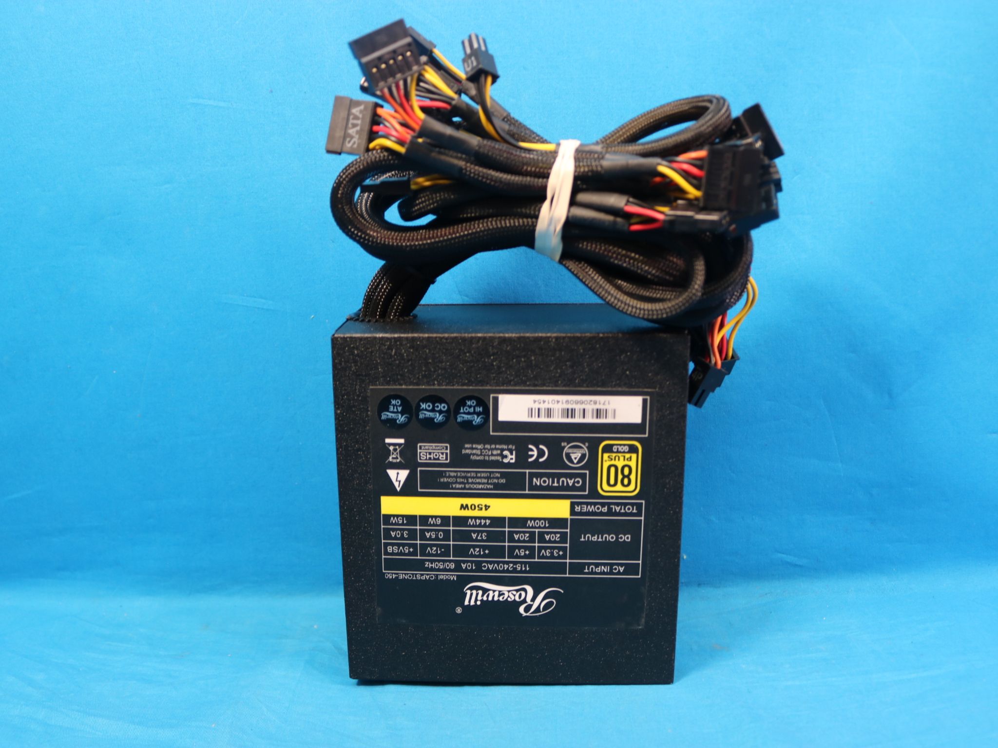 Rosewill Captstone 450W 80 PLUS Gold ATX Desktop Power Supply - 4119215006