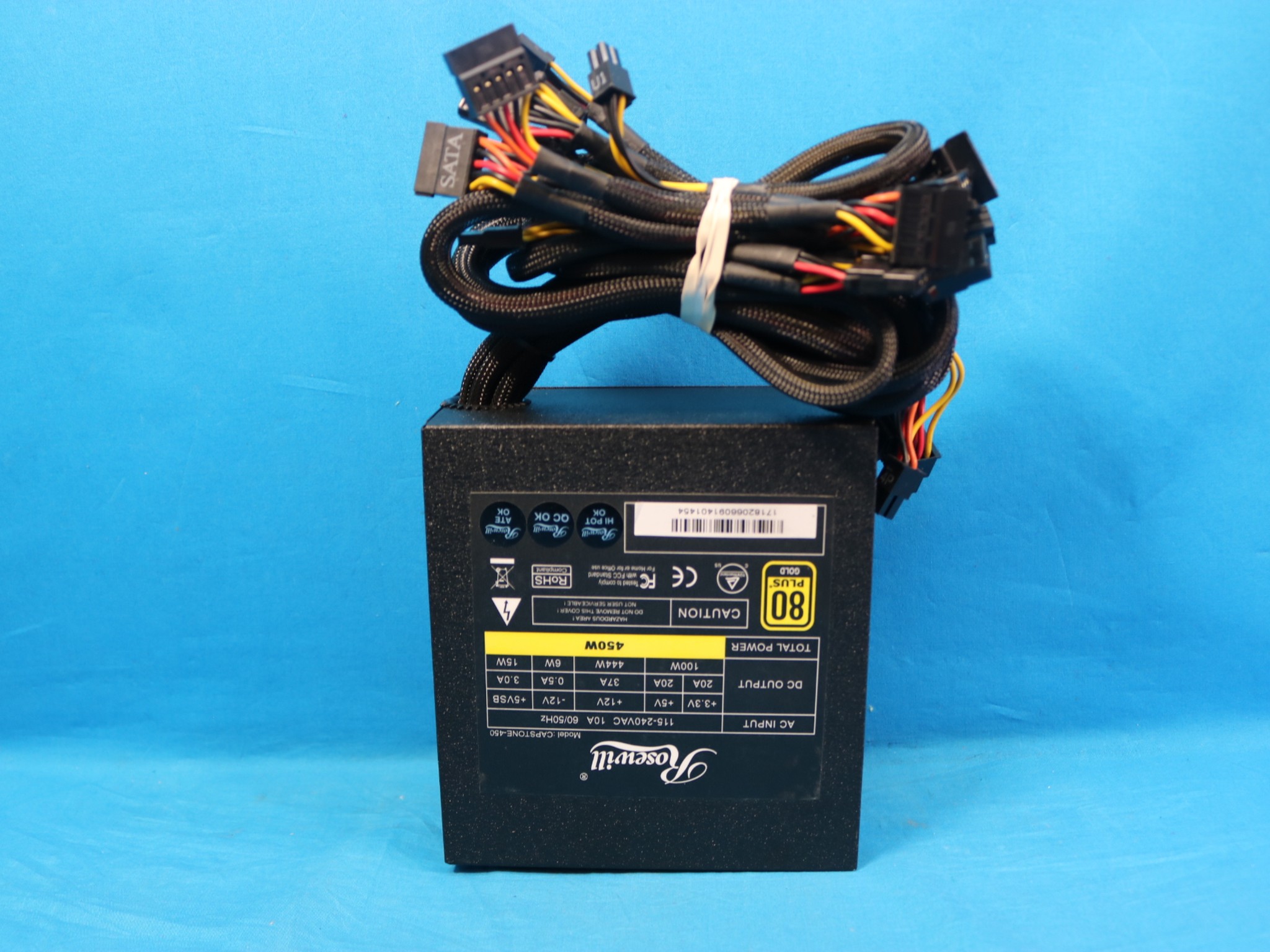 Rosewill Captstone 450W 80 PLUS Gold ATX Desktop Power Supply - 4119215006