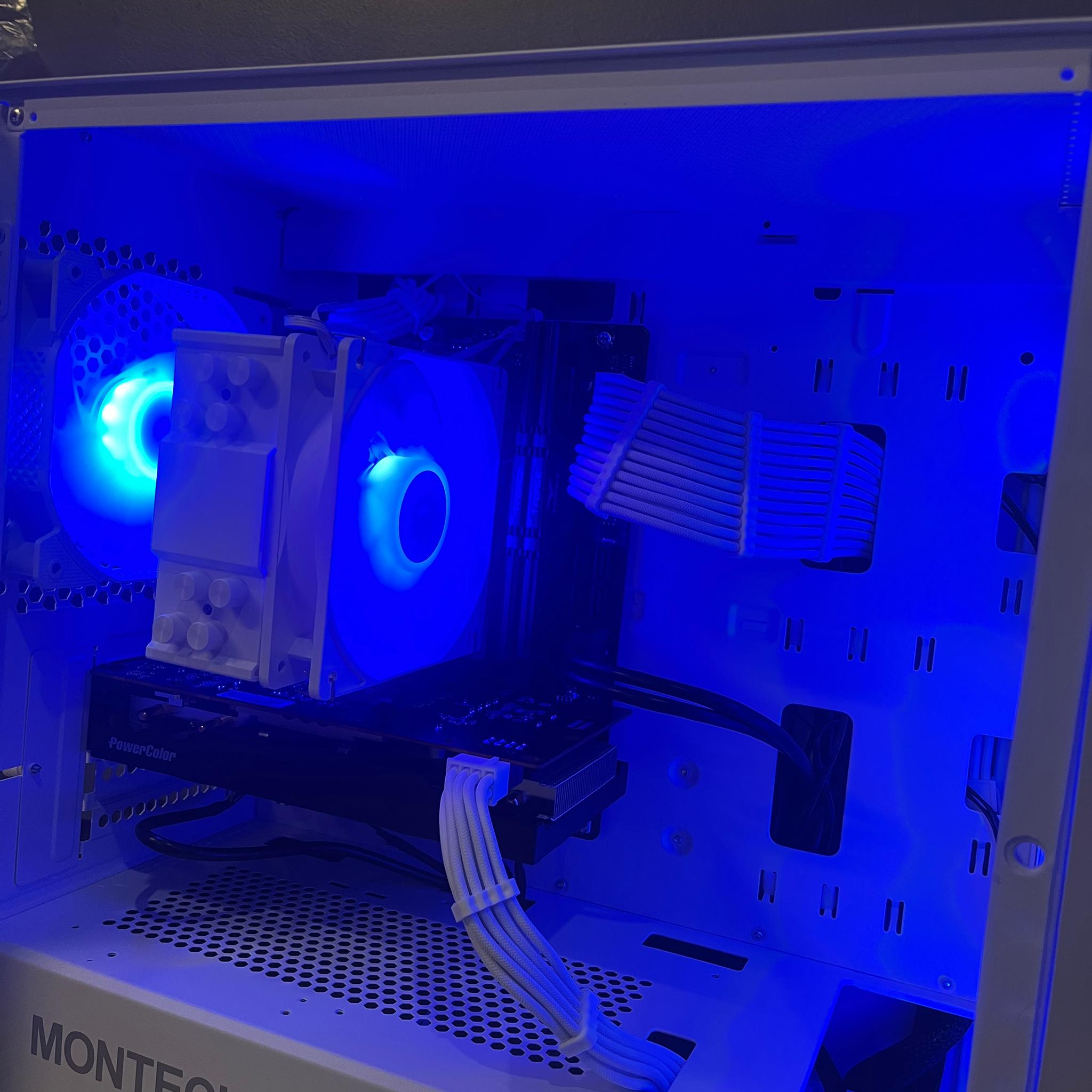 ALL WHITE 1080p Streaming/Gaming PC|RX 6600,Ryzen 5 3600, 512GB SSD