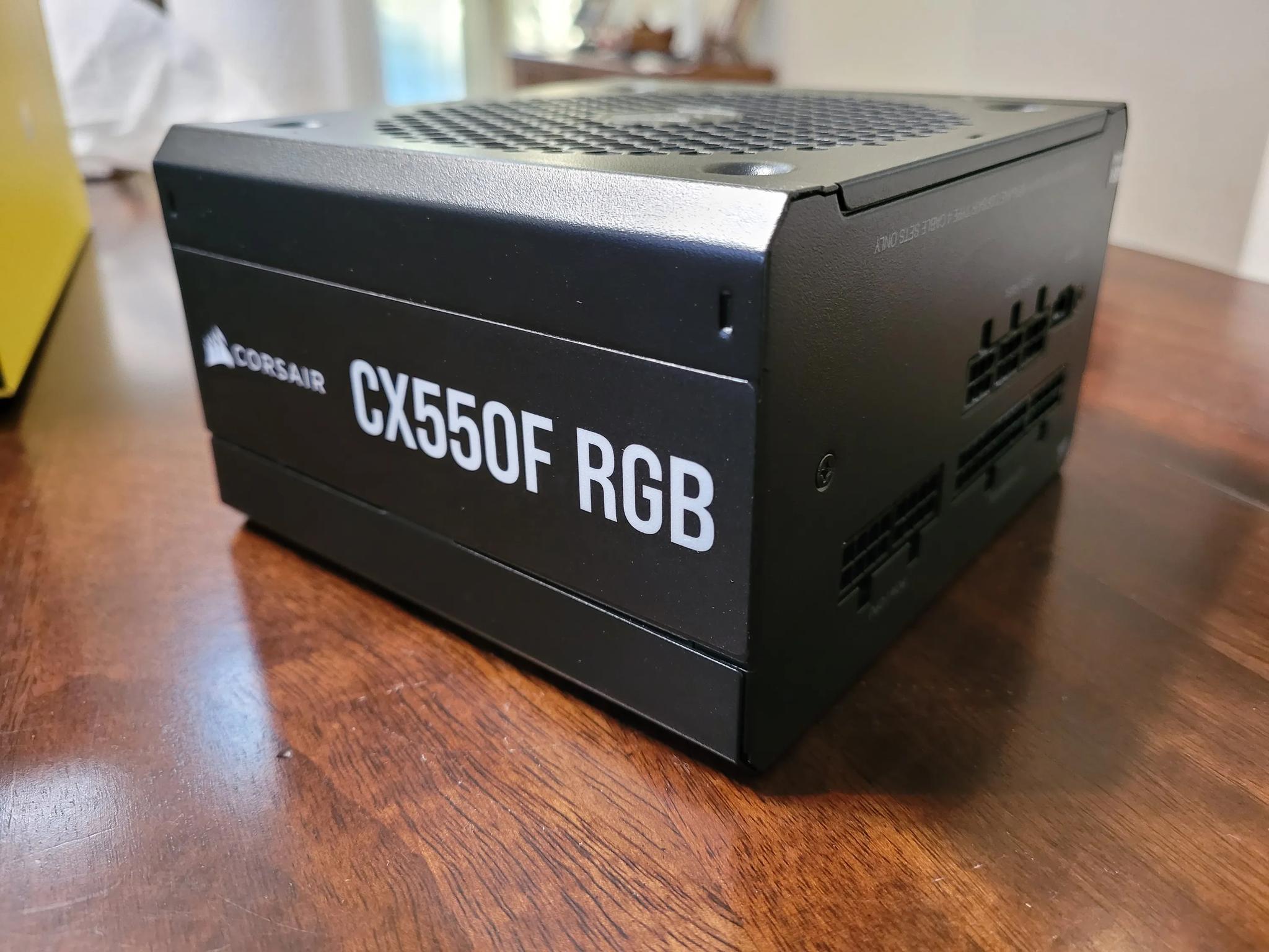 Corsair CX550F 550W 80+ Bronze Certified Fully Modular ATX RGB Series Power Supply (Black)