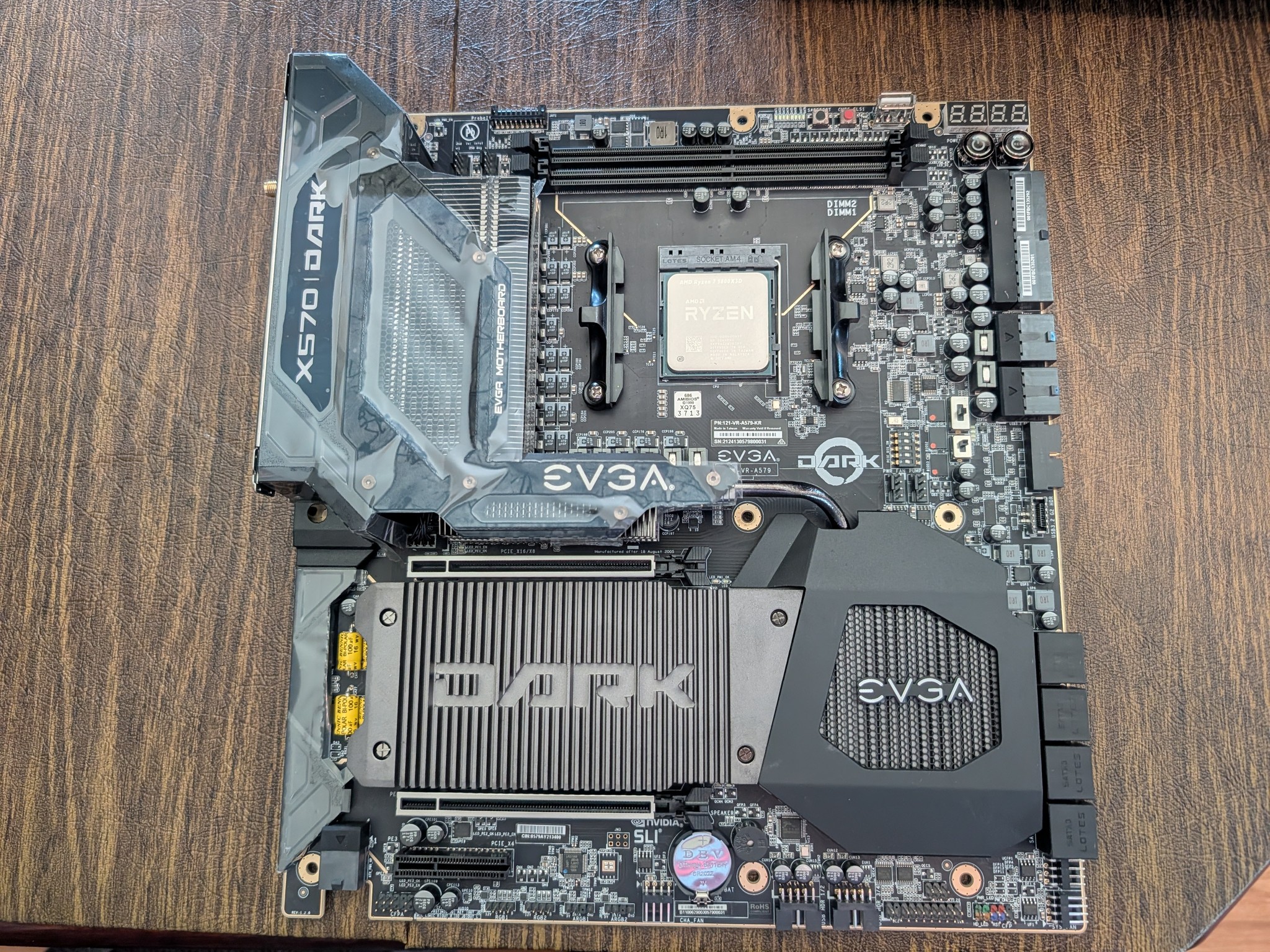 COMBO: EVGA X570 Dark MoBo w/AMD Ryzen 5800X3D CPU