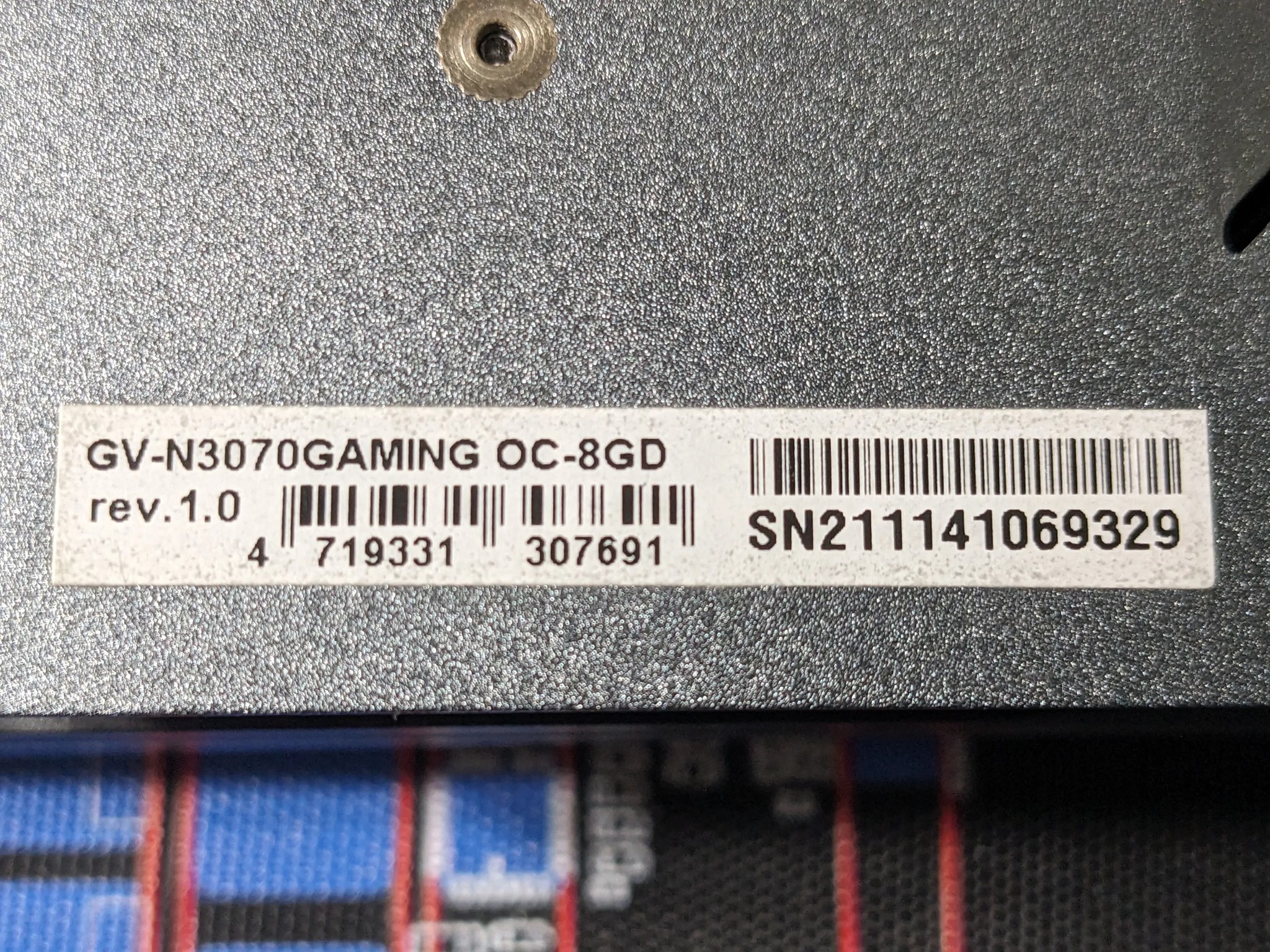 GIGABYTE GeForce RTX 3070 GAMING OC 8G (rev. 1.0)