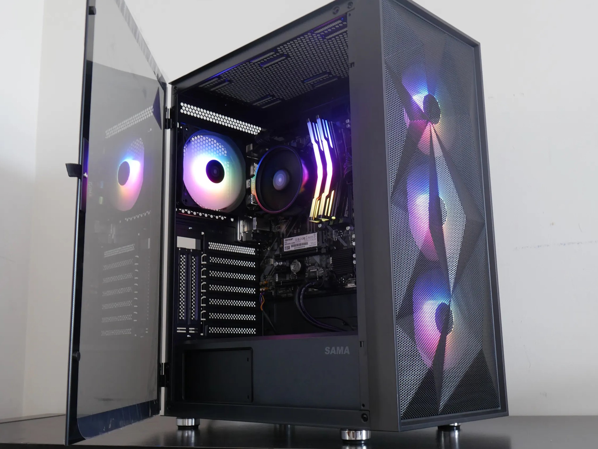 Gaming Computer PC Ryzen 5 5600G 16GB RAM 512GB NVMe SSD Vega 11 Graphics Windows 11 Pro WIFI/BT RGB