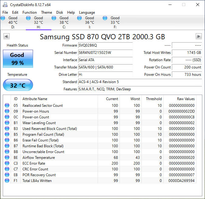 Samsung 870 QVO 2TB SSD